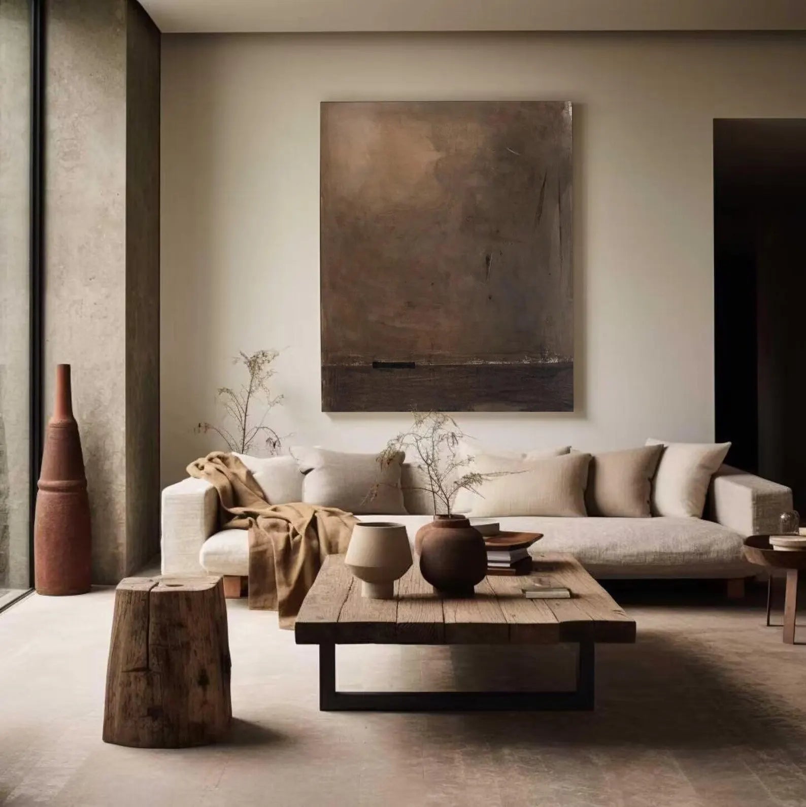 Minimalist Brown-Tone Art | Understated Elegance