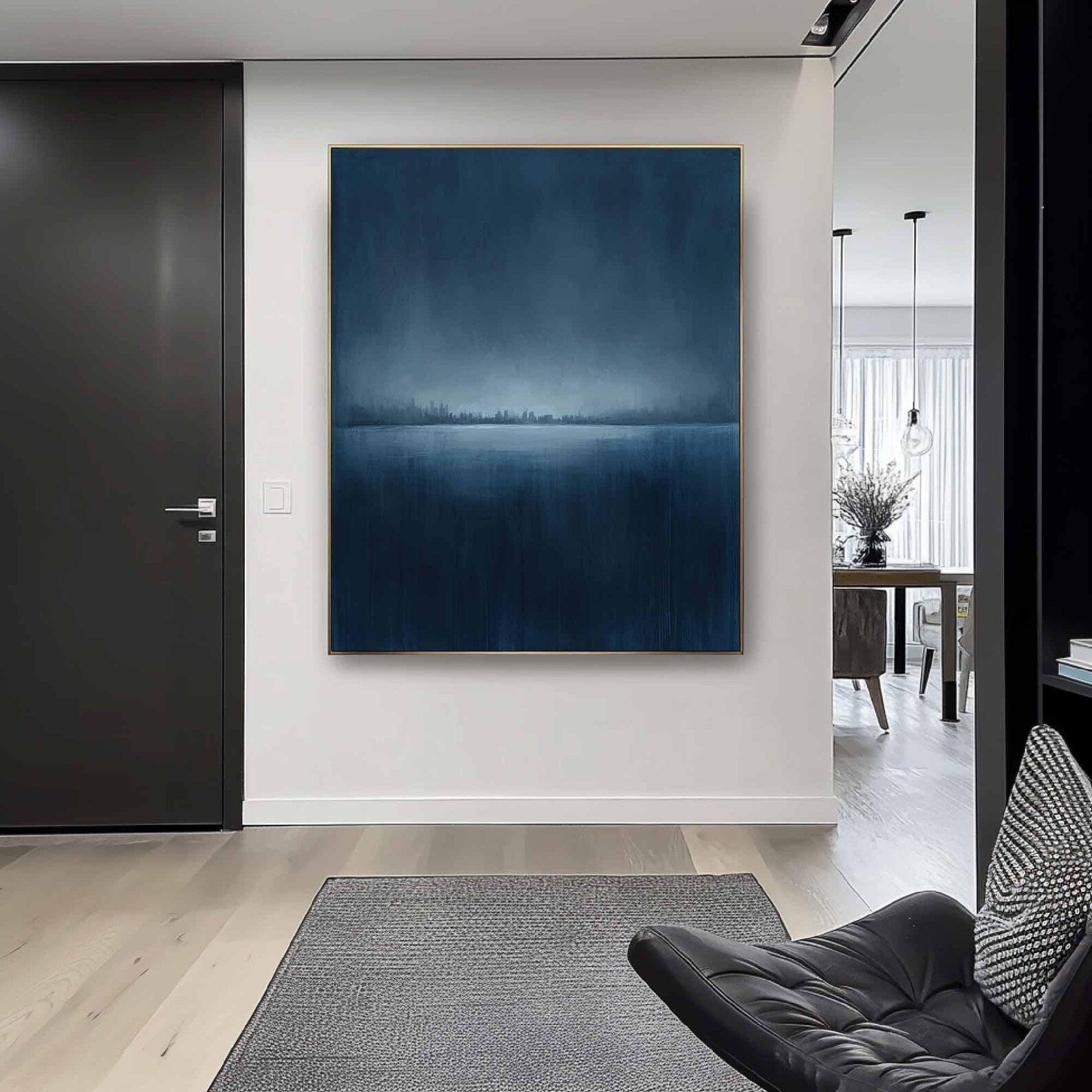 Textured Coastal Tranquility | Blue Horizon