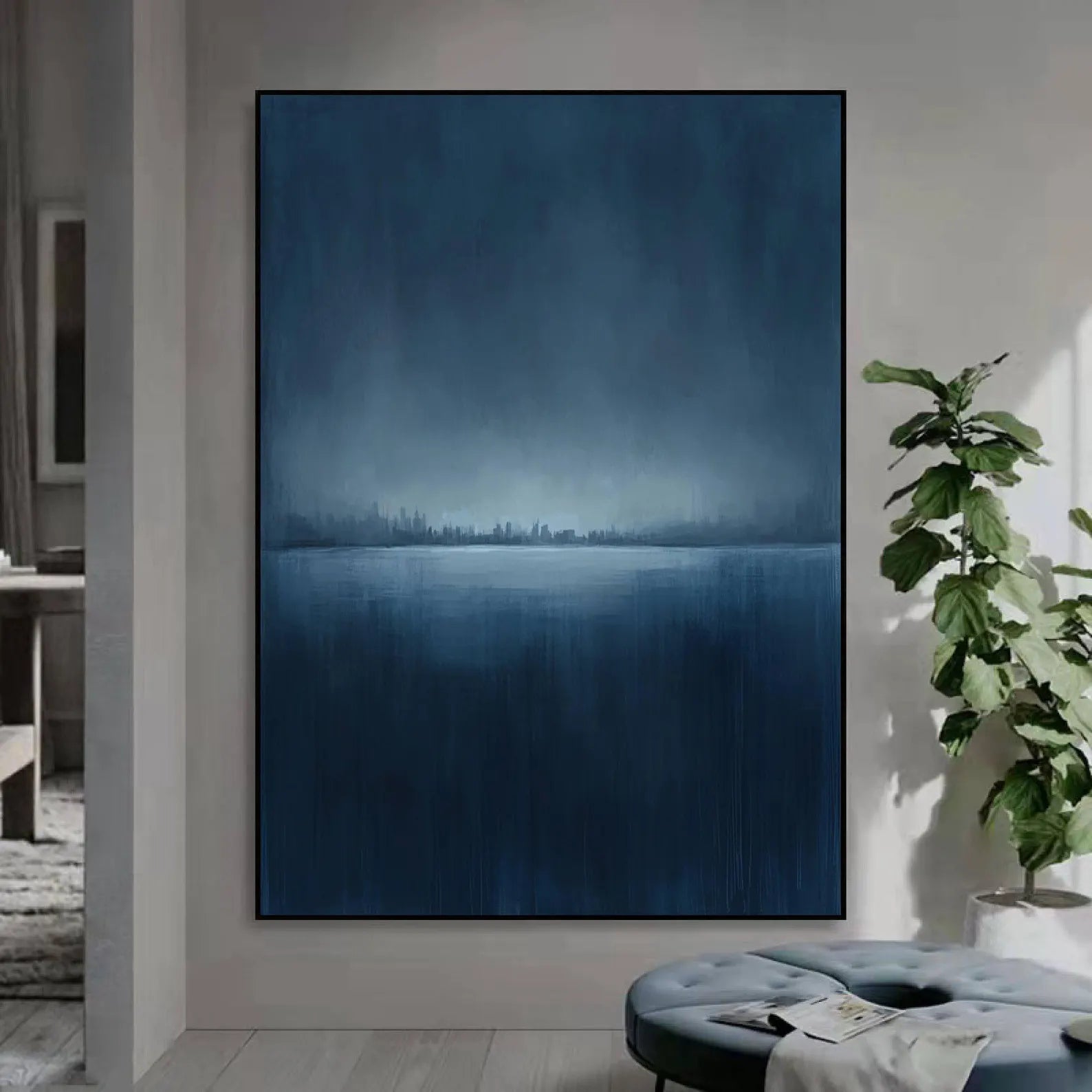 Textured Coastal Tranquility | Blue Horizon