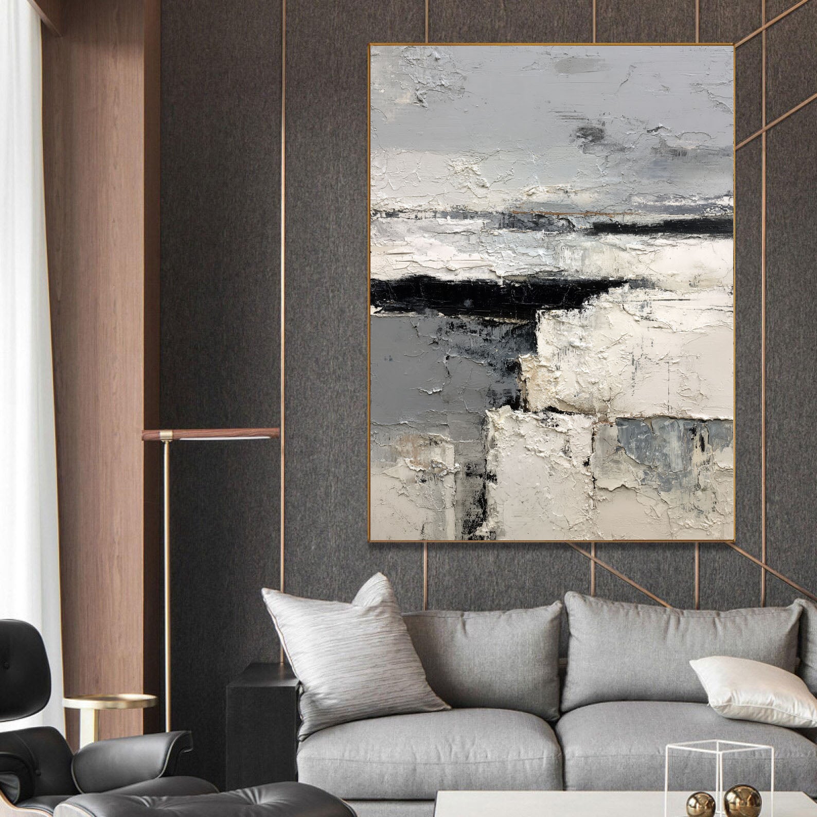 Textured Monochrome Art | Bold Depth