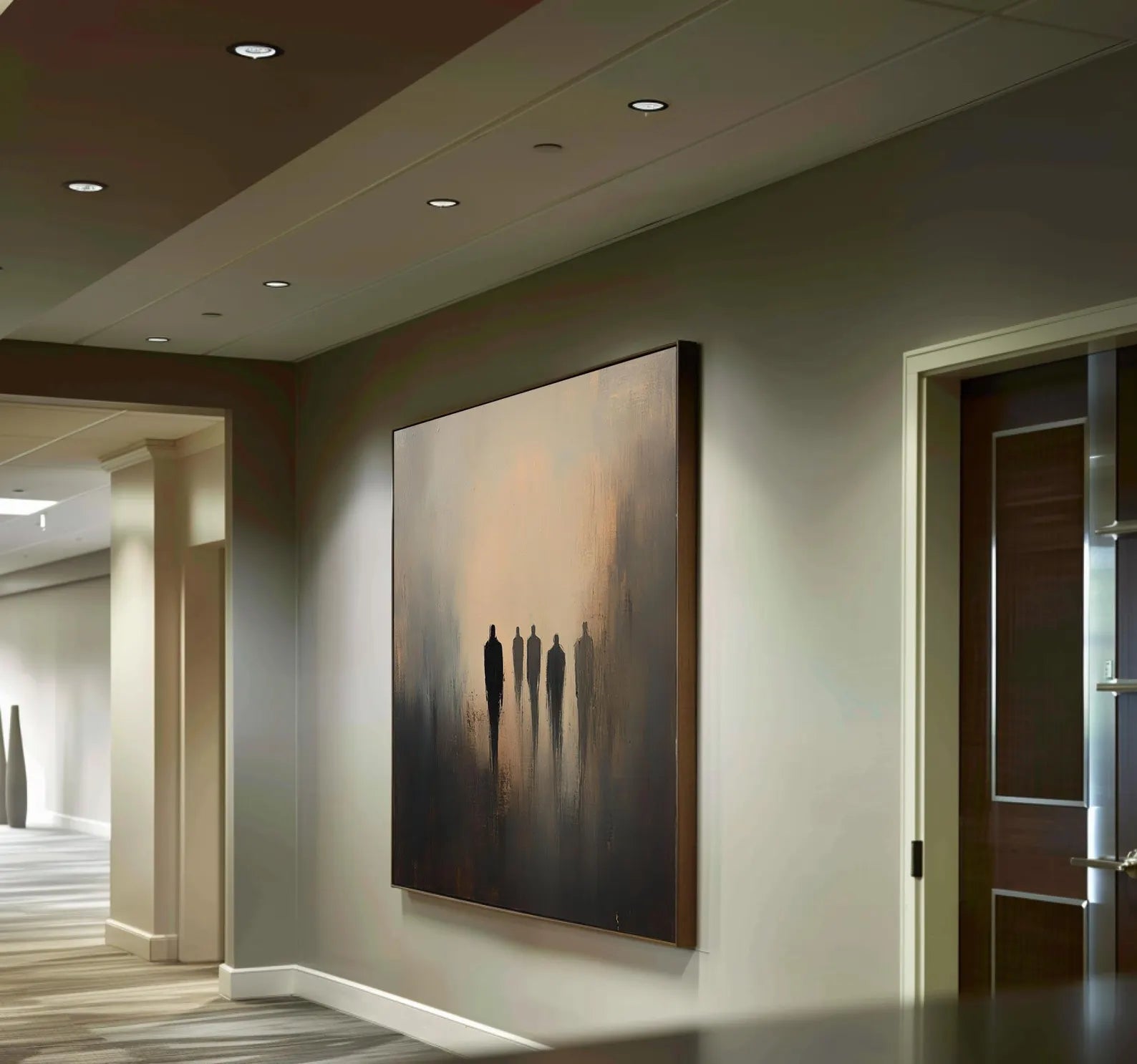 Figurative Shadow Figure Art | Moody Sophistication