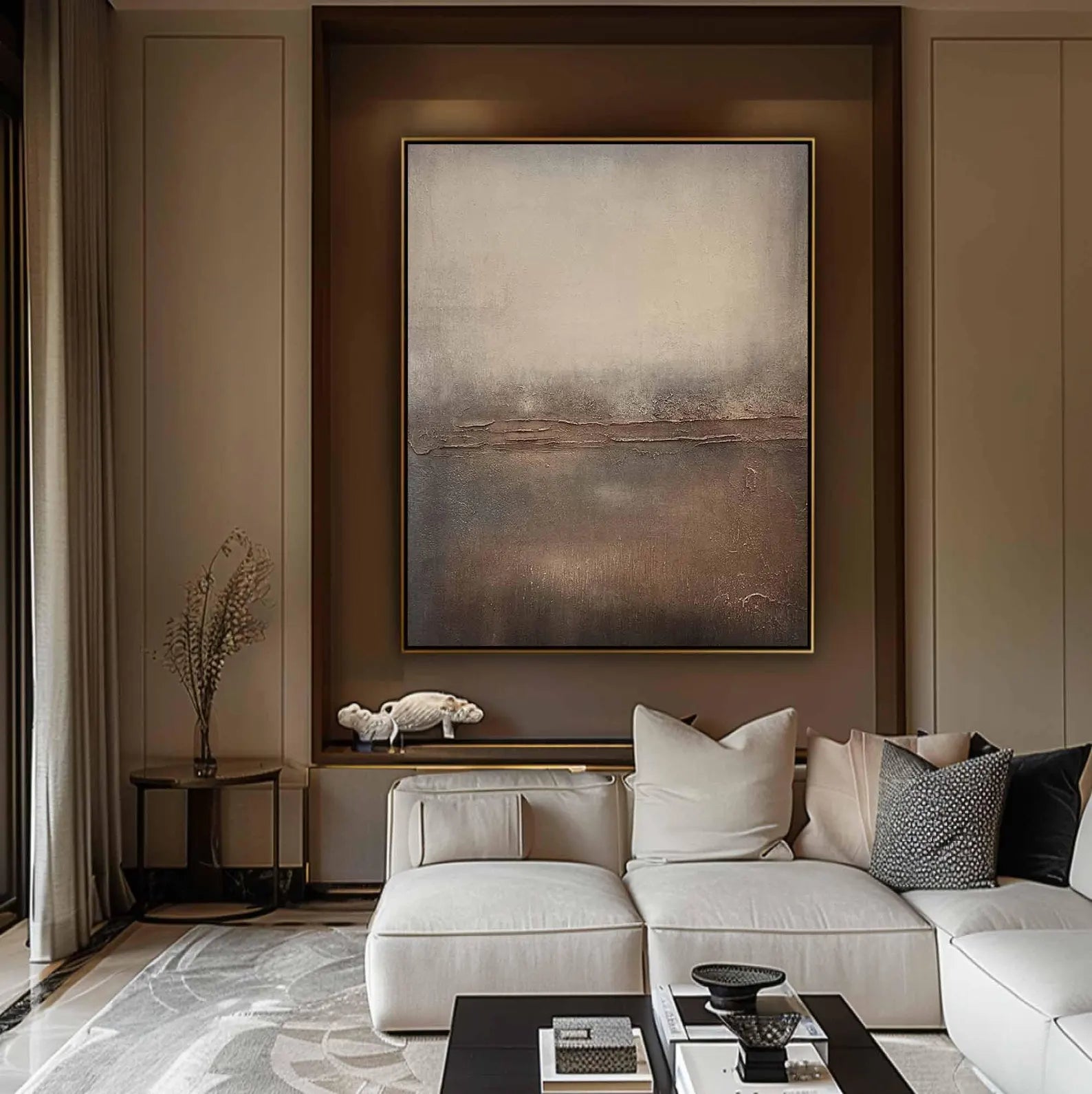 Textured Earthy Hues Art | Minimalist Sophistication