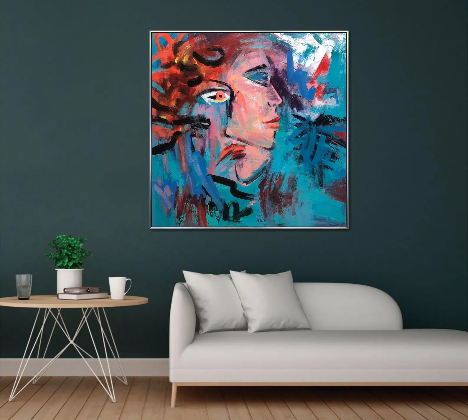 Textured Abstract Profile | Turquoise Hues