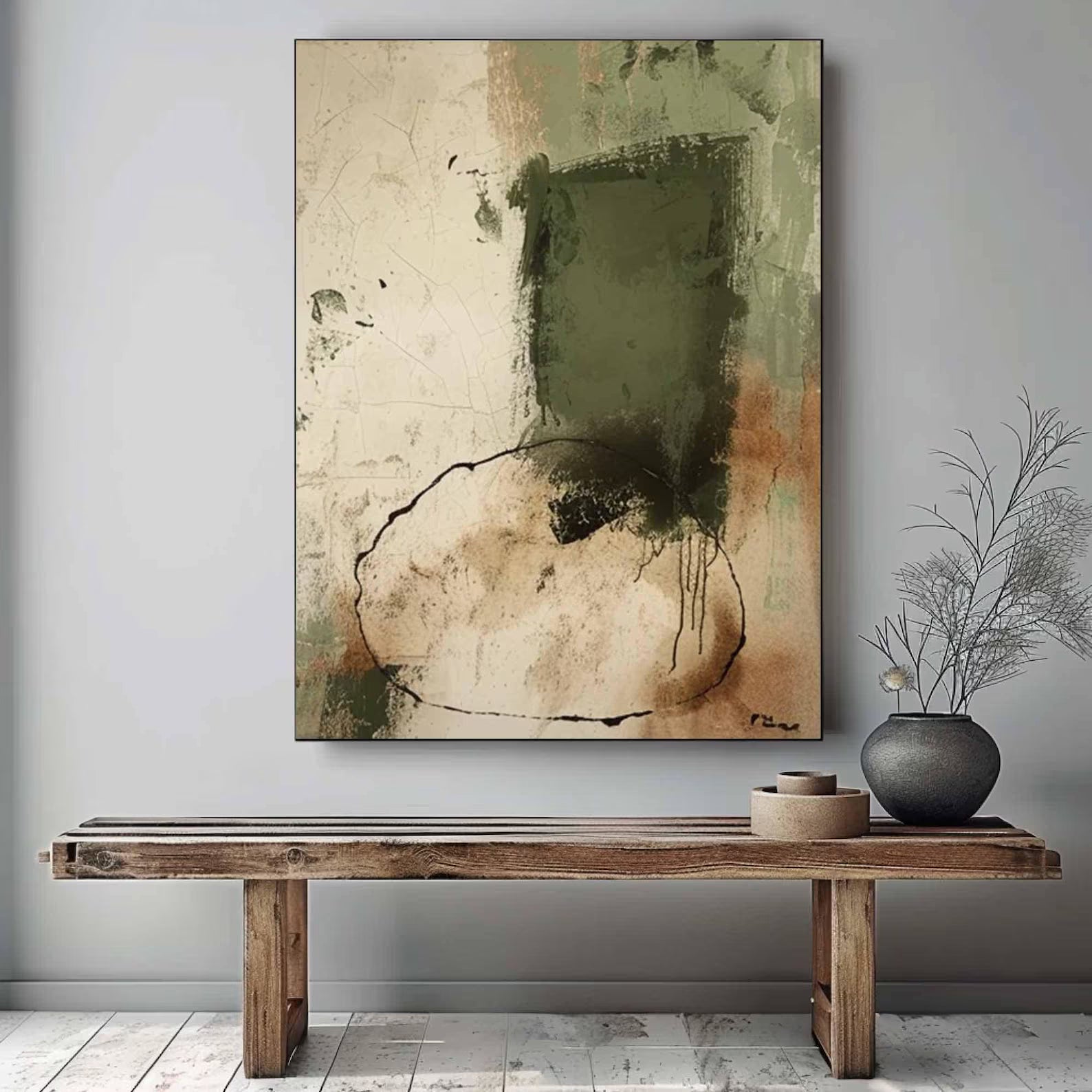 Earthy Tones Abstract Art | Subtle Tranquility
