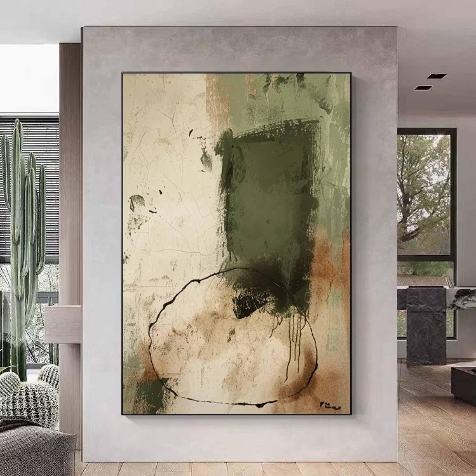 Earthy Tones Abstract Art | Subtle Tranquility