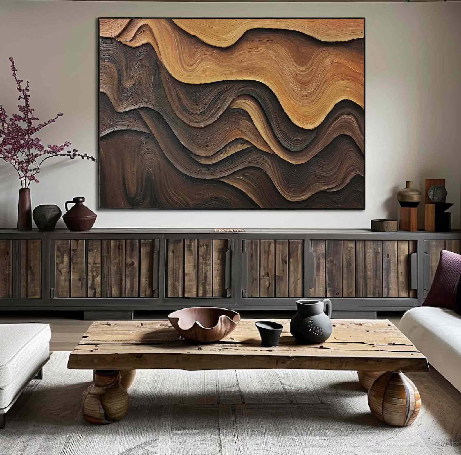 Textured Wave Abstract | Artistic Luxe