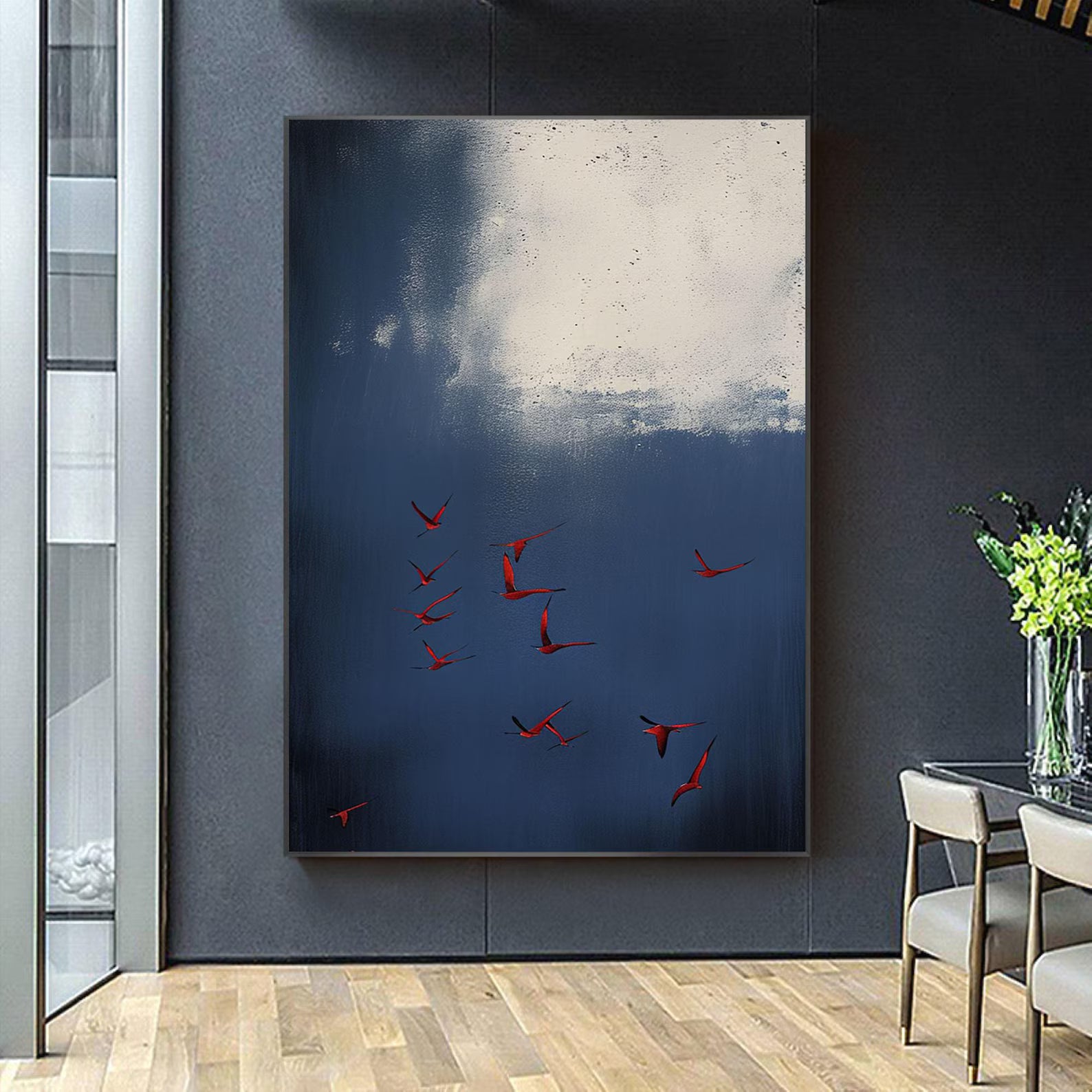 Textured Avian Serenity | Red Fligh