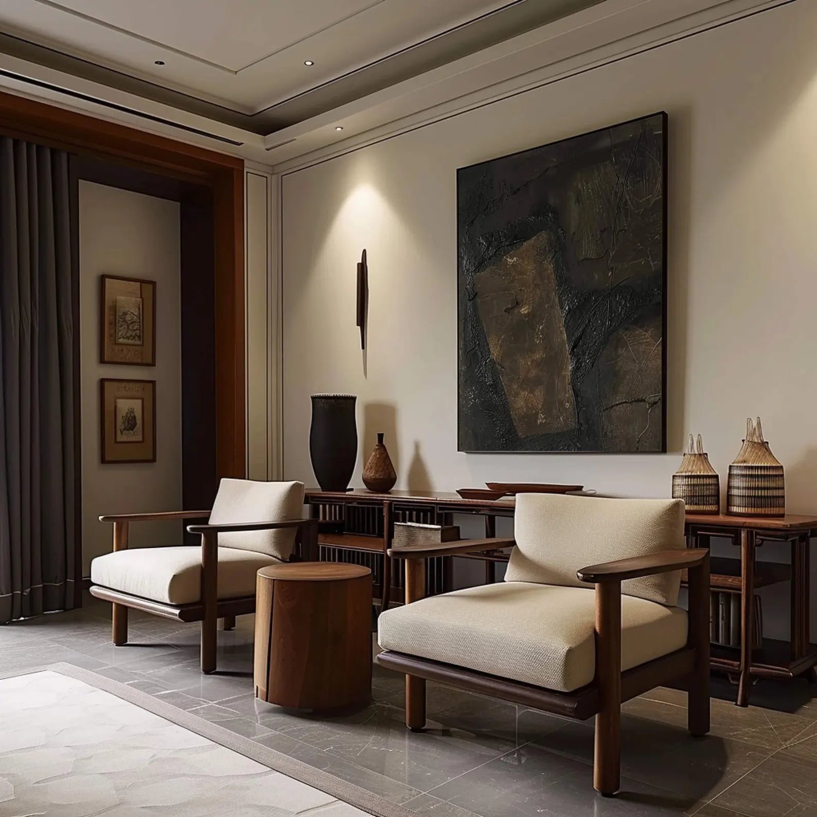 Textured Abstract Art | Dark Luxe Depth