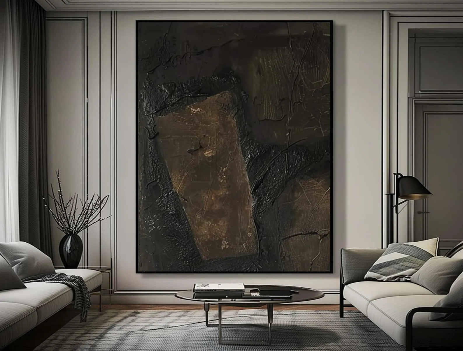 Textured Abstract Art | Dark Luxe Depth