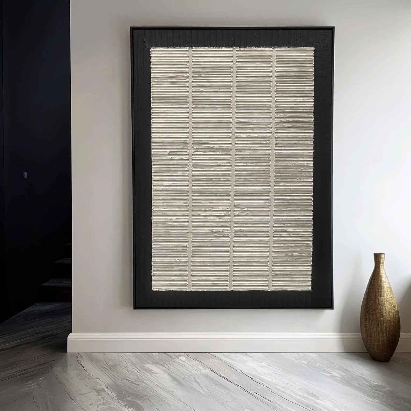 Textured Linear-Neutral Art | Subtle Sophistication