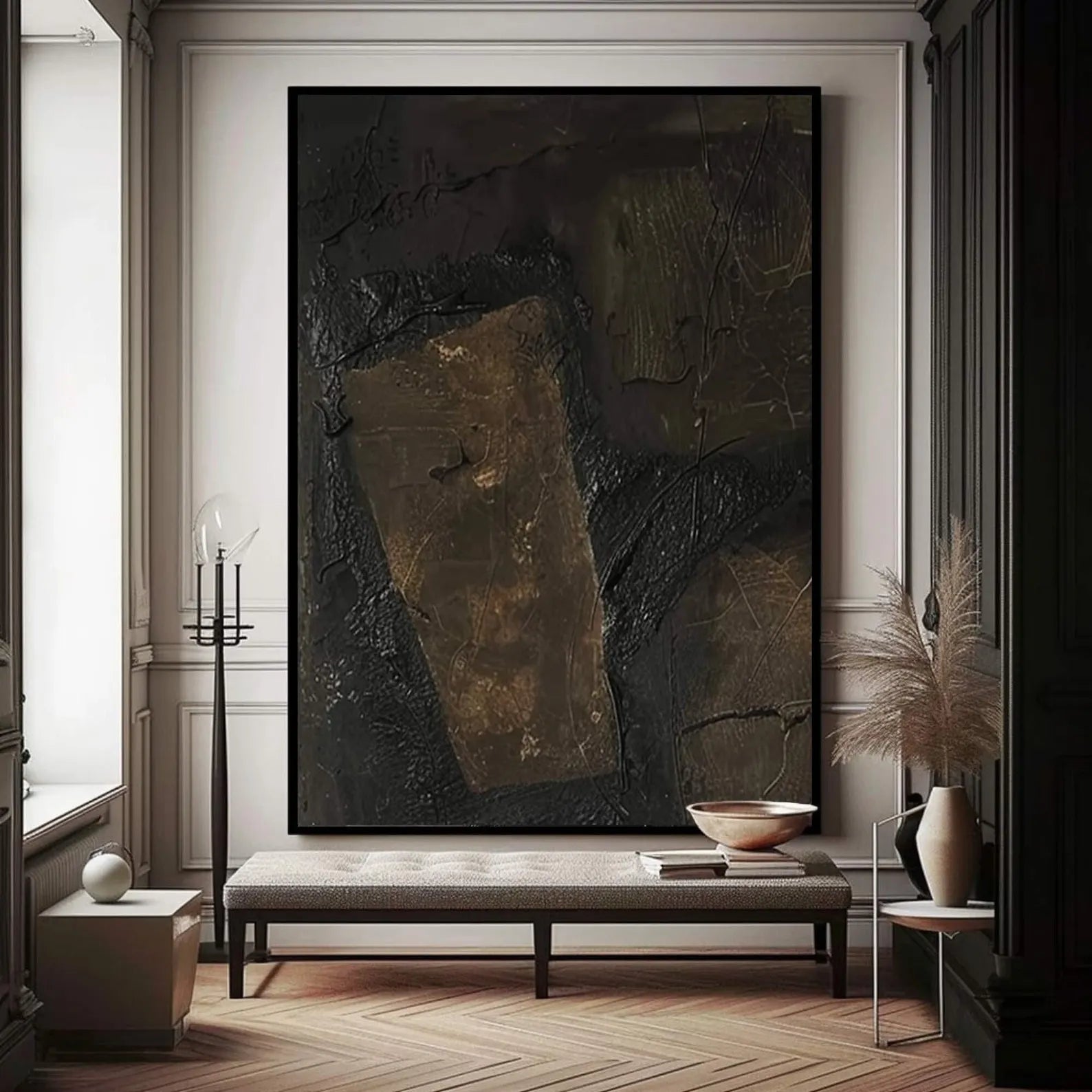 Textured Abstract Art | Dark Luxe Depth
