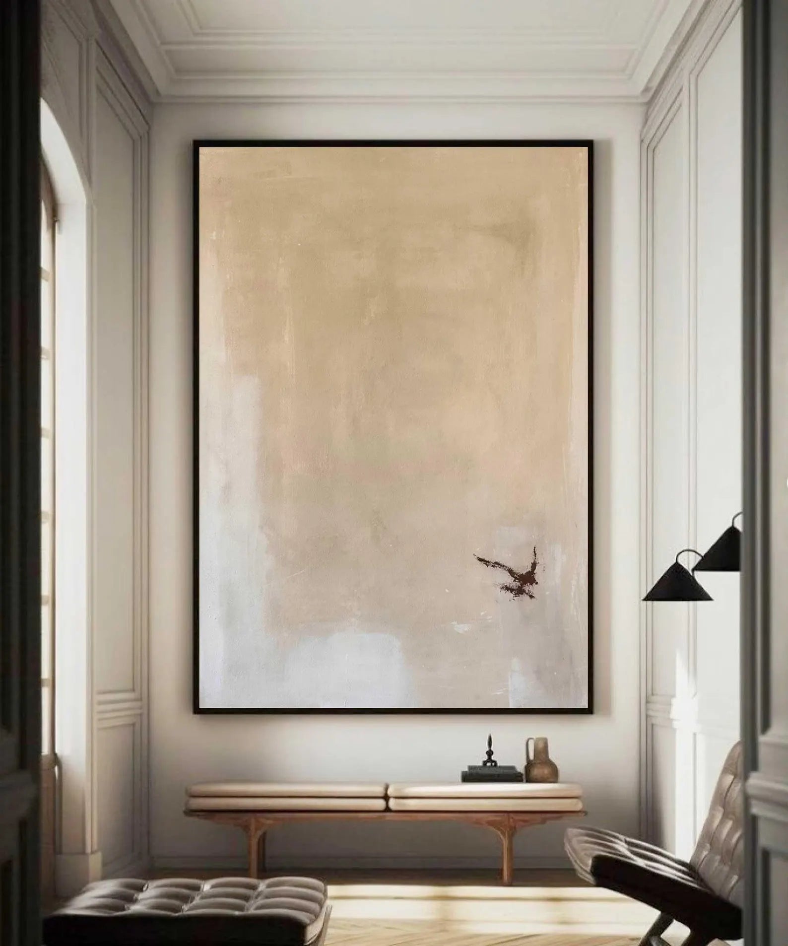 Textured Beige-Tone Art | Subtle Grace