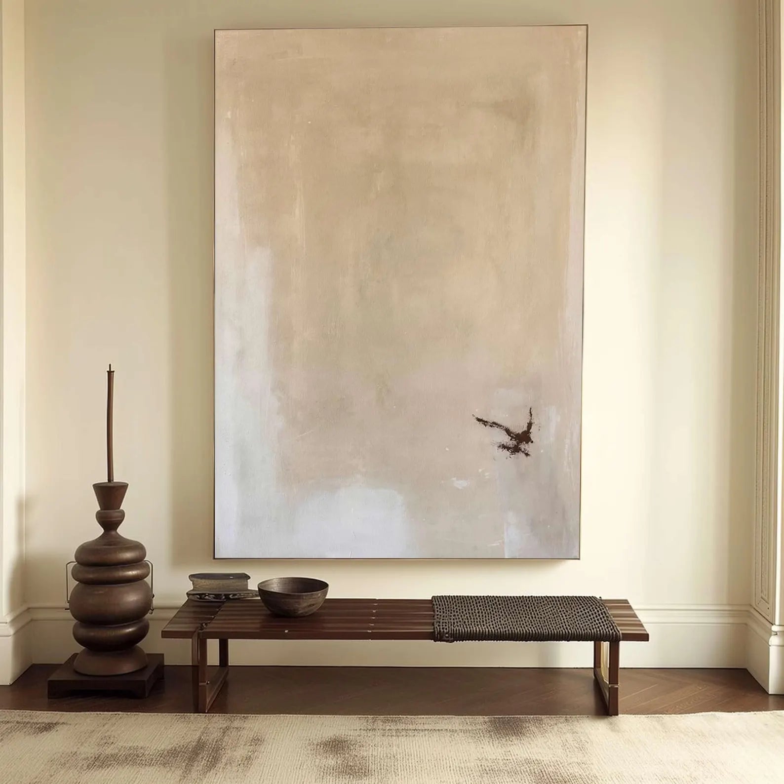 Textured Beige-Tone Art | Subtle Grace
