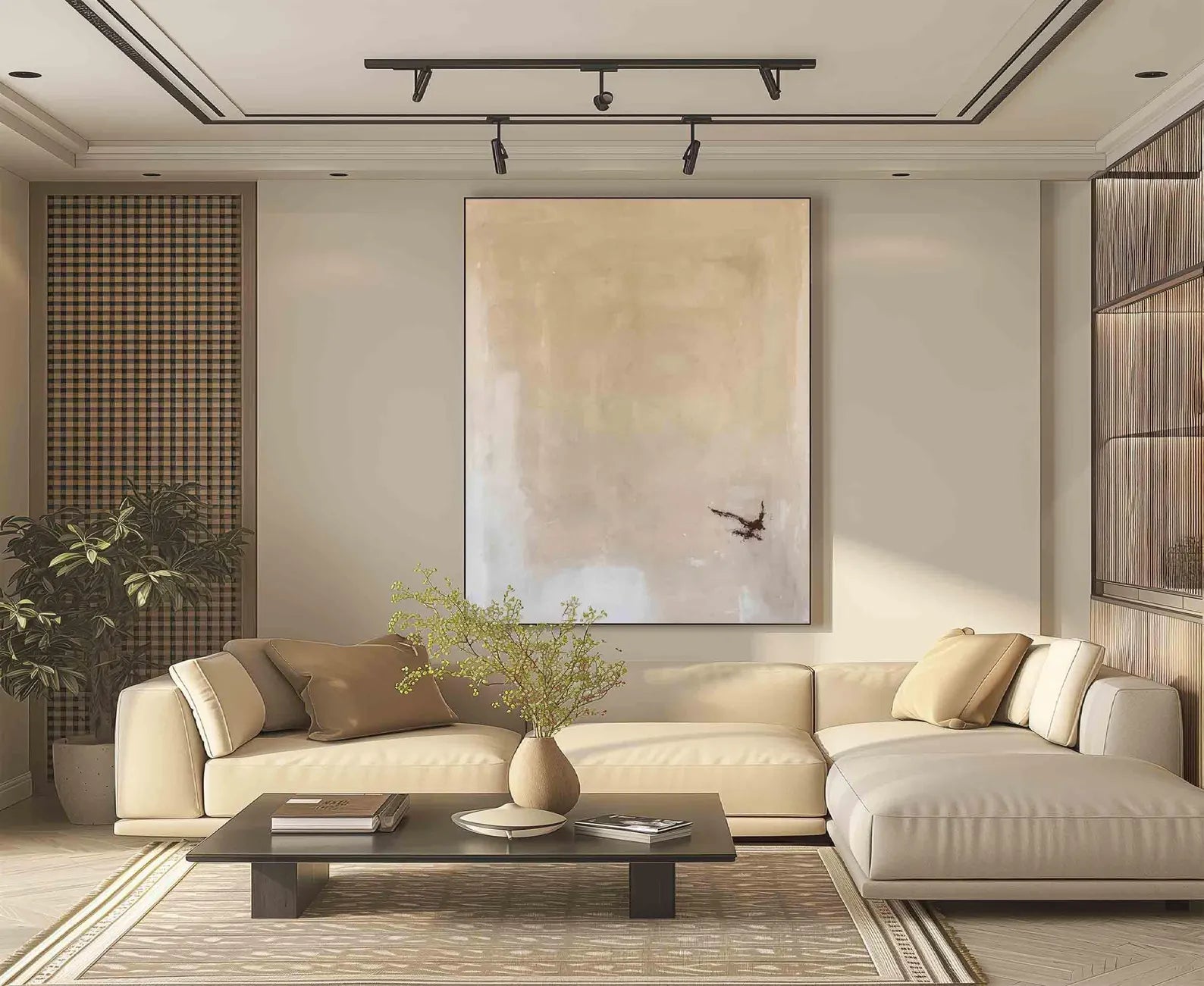 Textured Beige-Tone Art | Subtle Grace