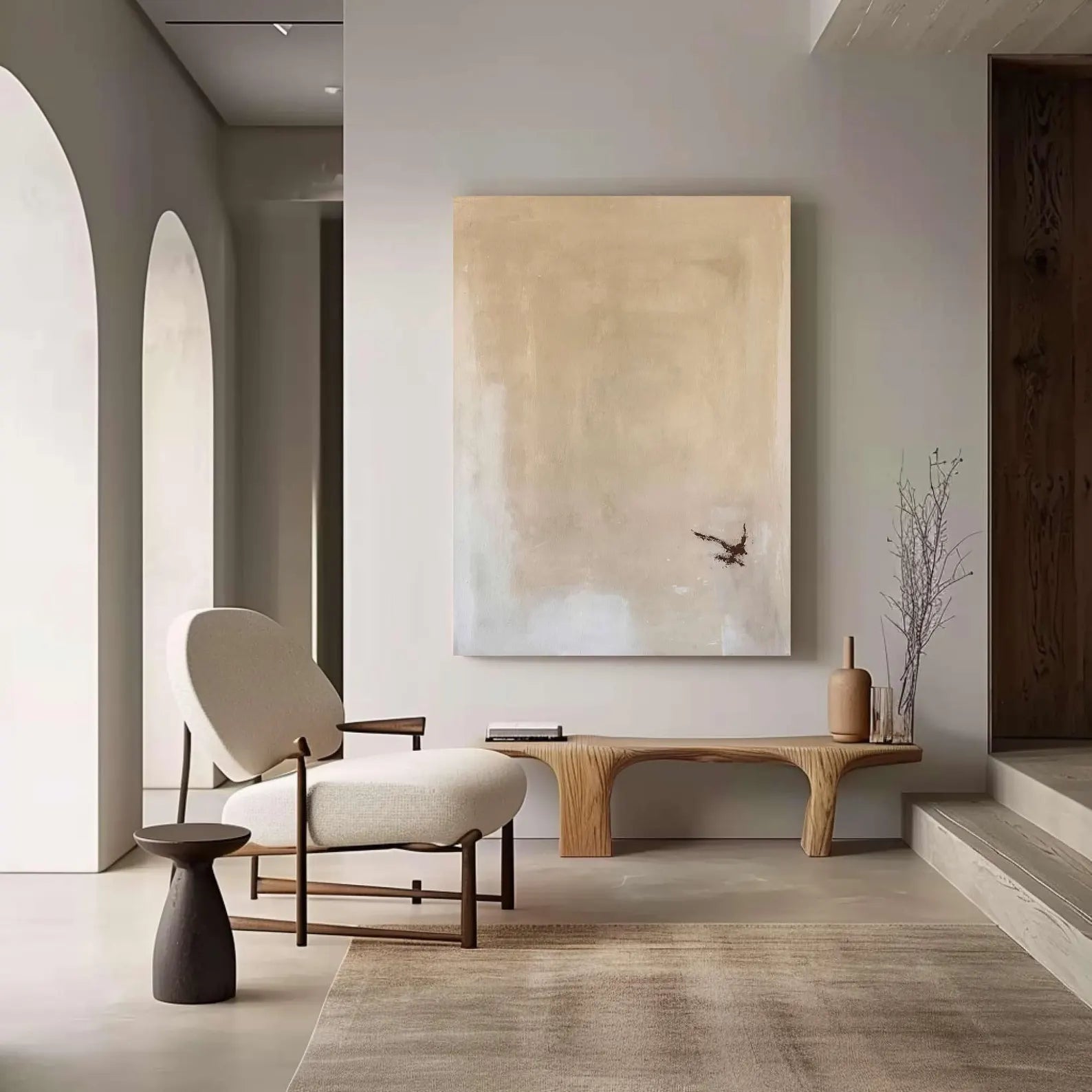 Textured Beige-Tone Art | Subtle Grace