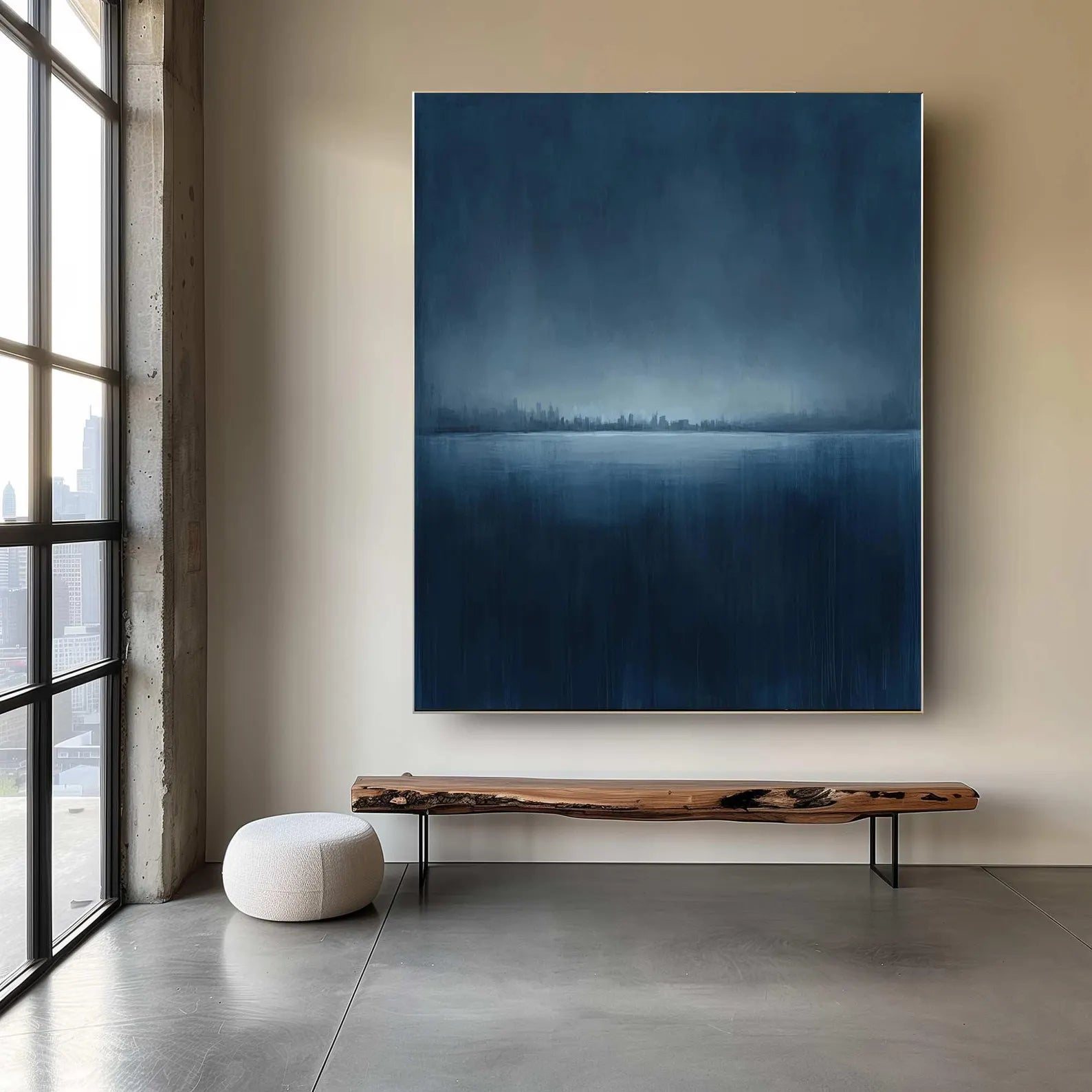 Textured Coastal Tranquility | Blue Horizon