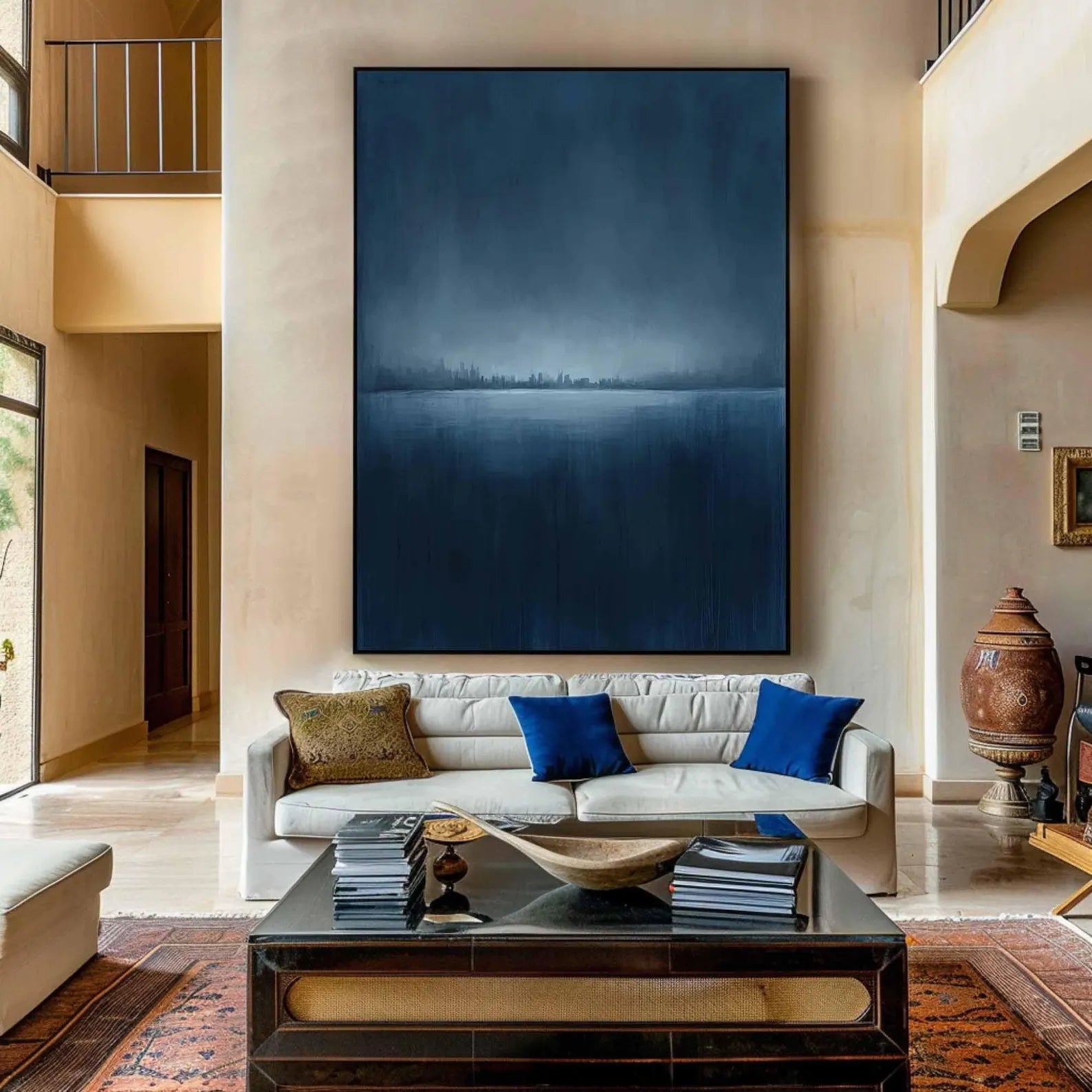 Textured Coastal Tranquility | Blue Horizon