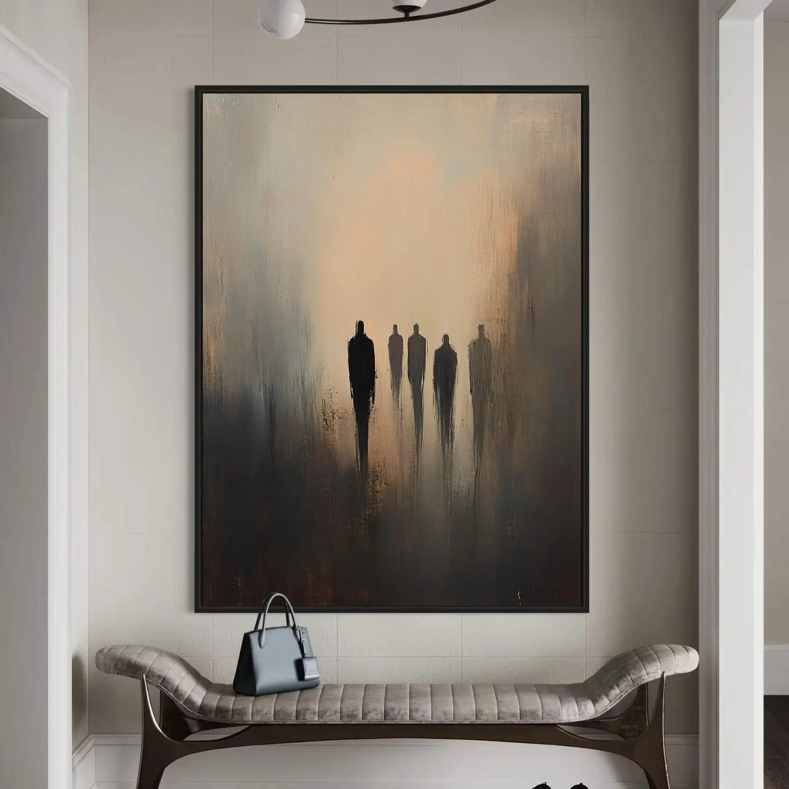 Figurative Shadow Figure Art | Moody Sophistication