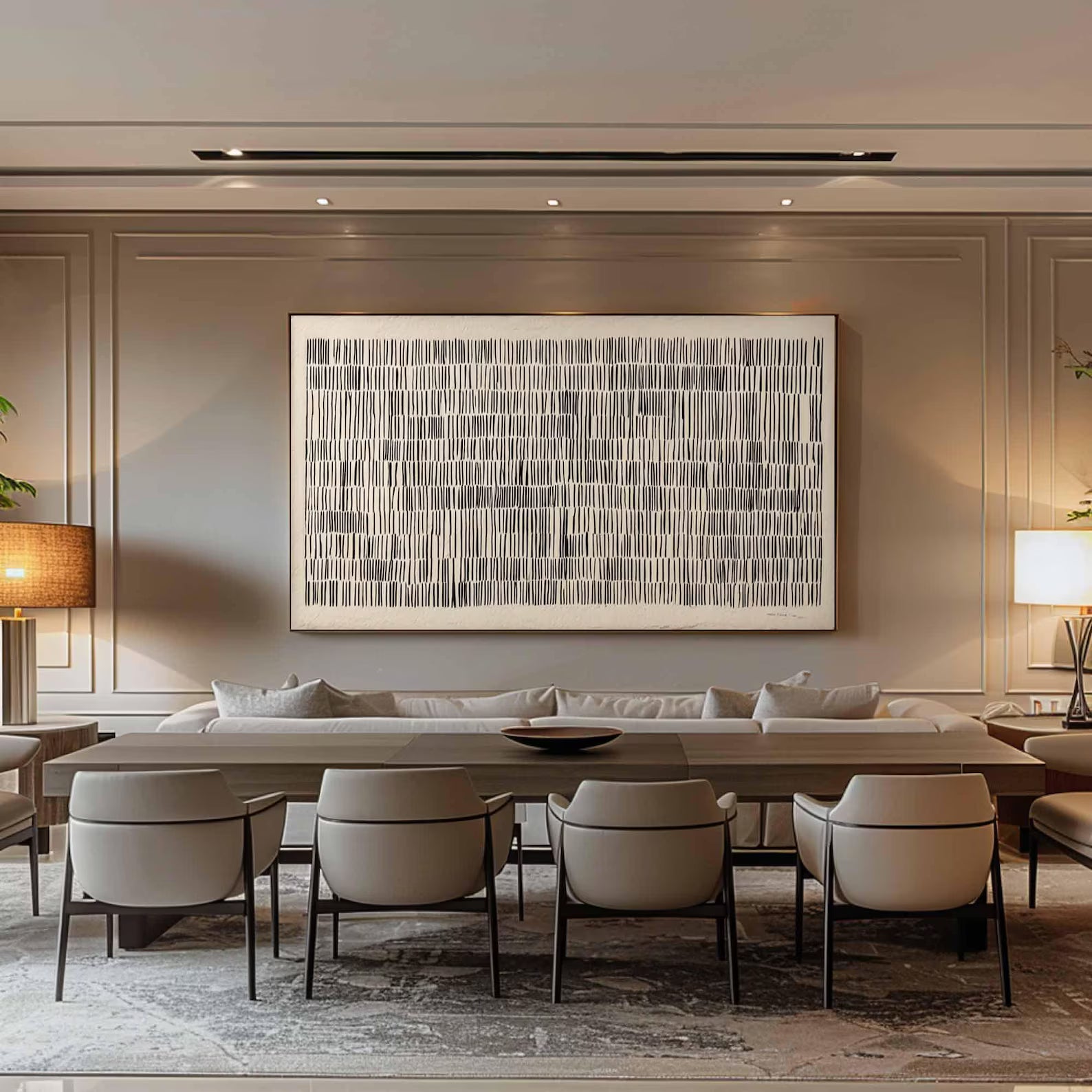 Textured Linear Grid | Monochrome Tones