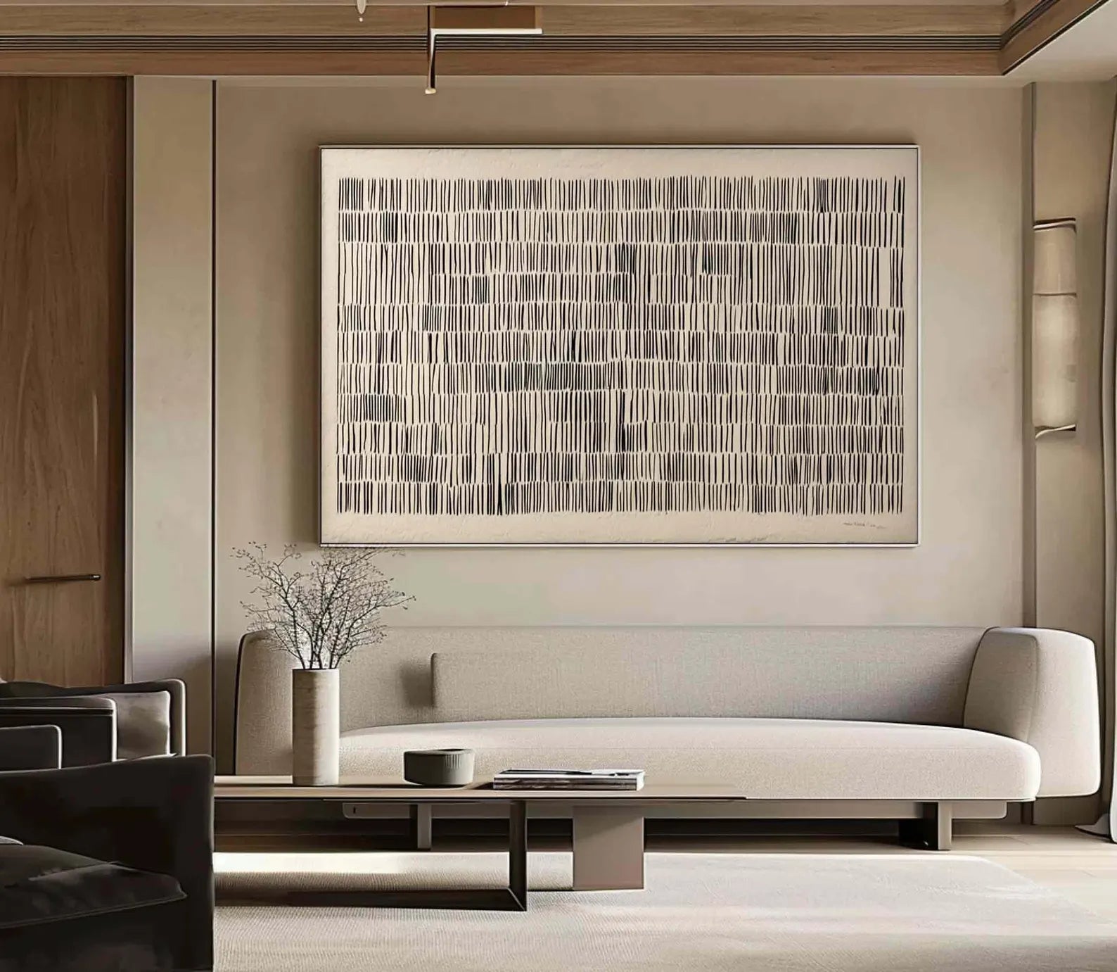 Textured Linear Grid | Monochrome Tones