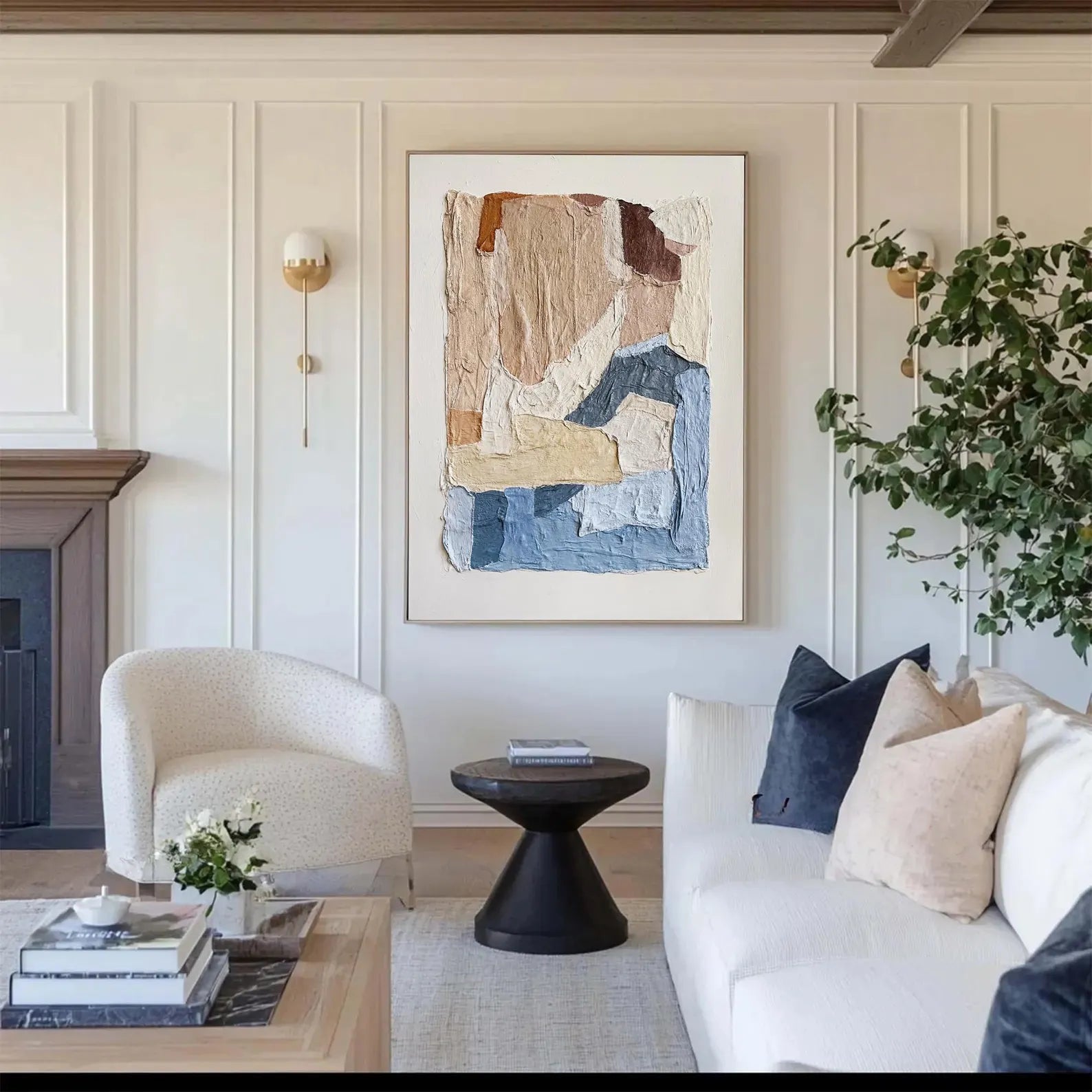 Textured Patchwork Art | Natural Refinement