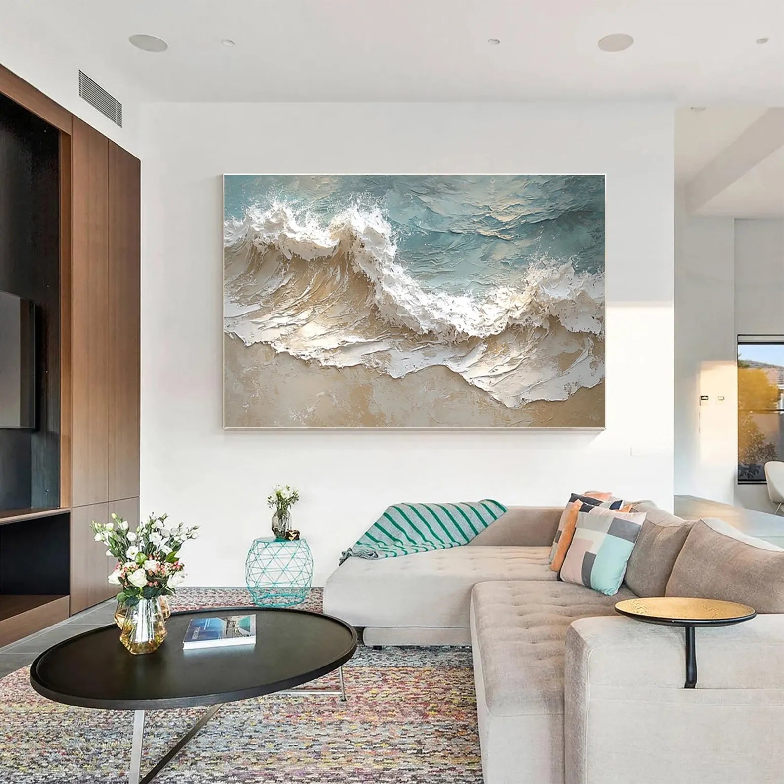 Textured Ocean Opulence | Blue Wave