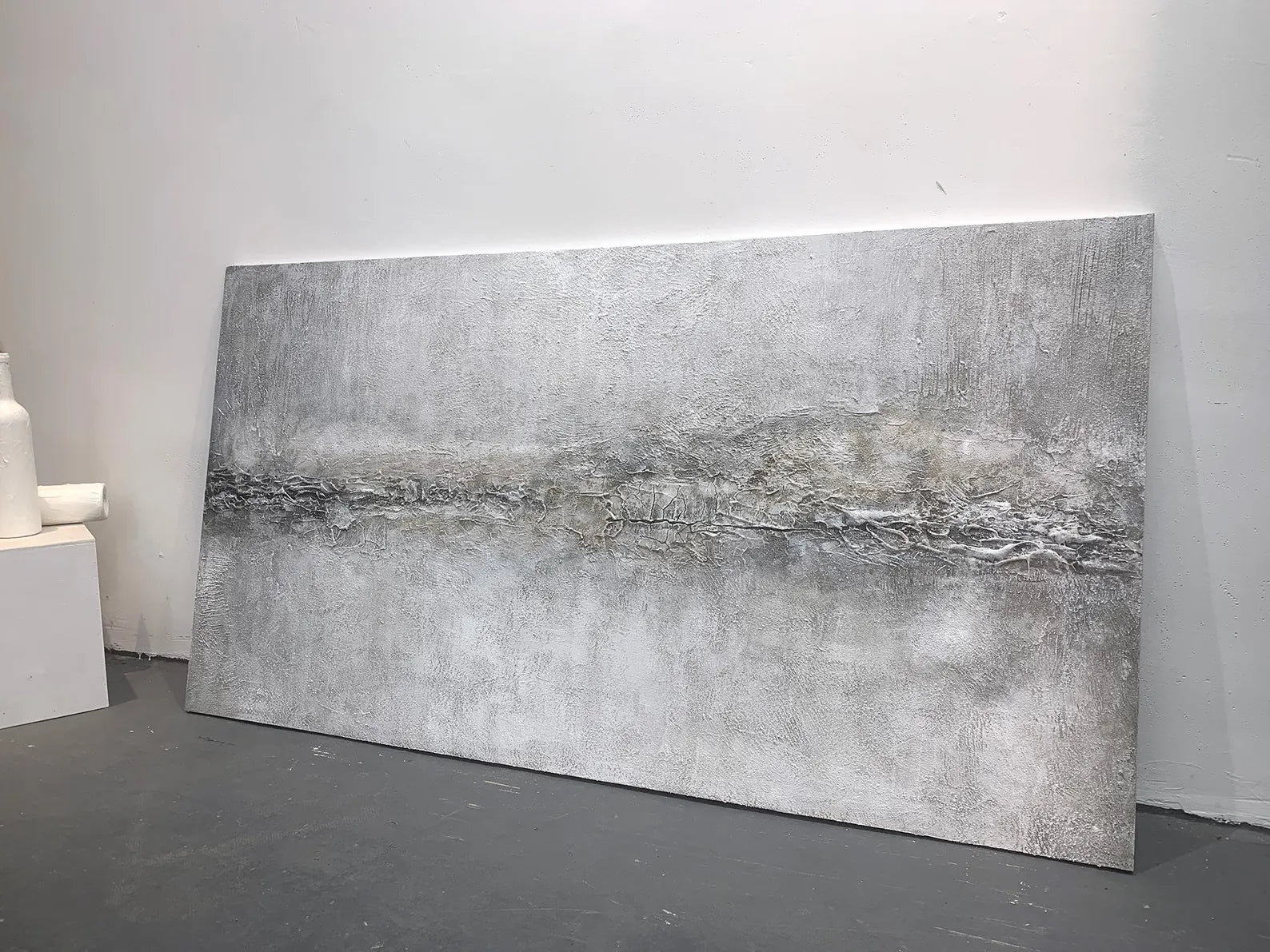 Textured Monochrome Serenity | Grey White