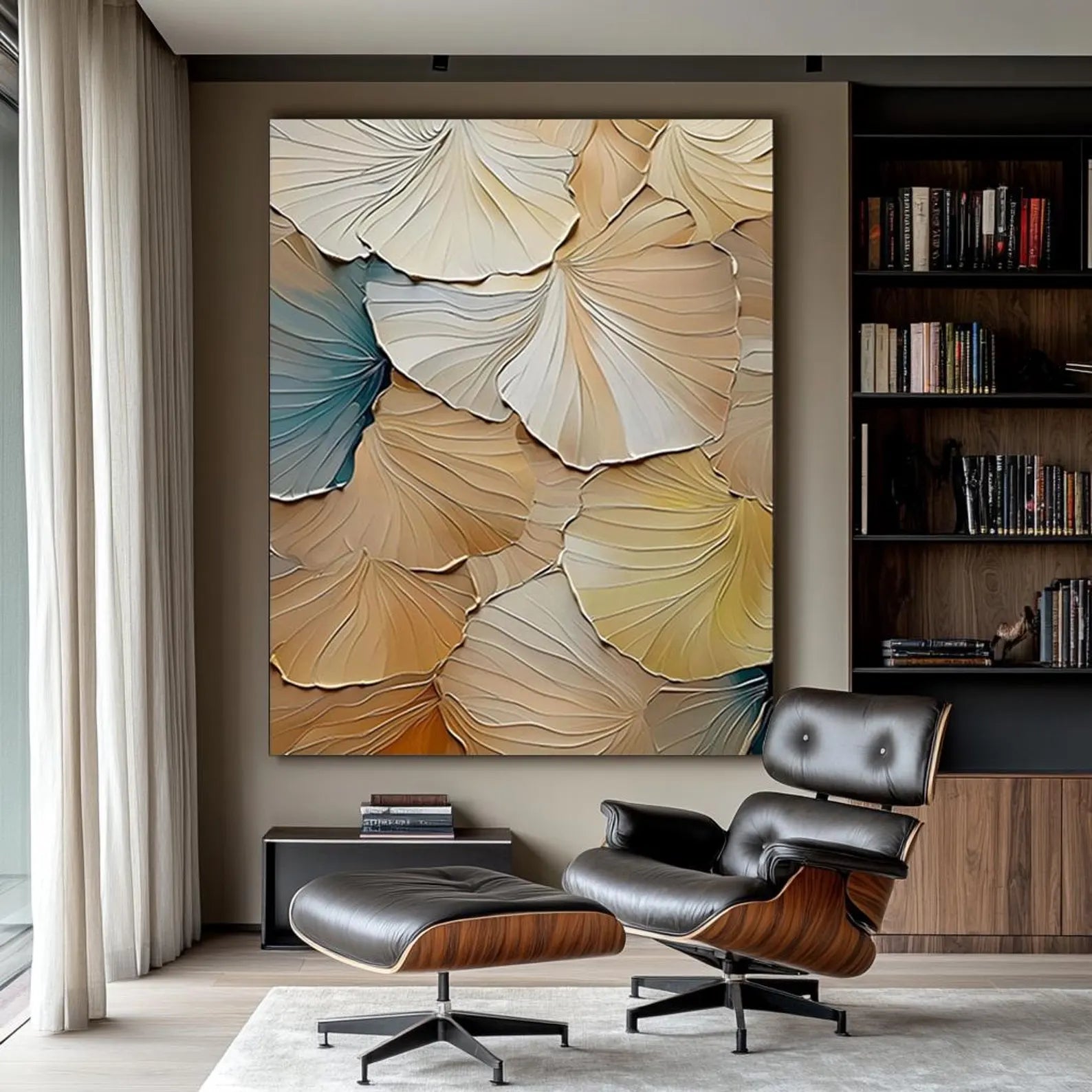 Textured Leaf Art | Warm Elegance