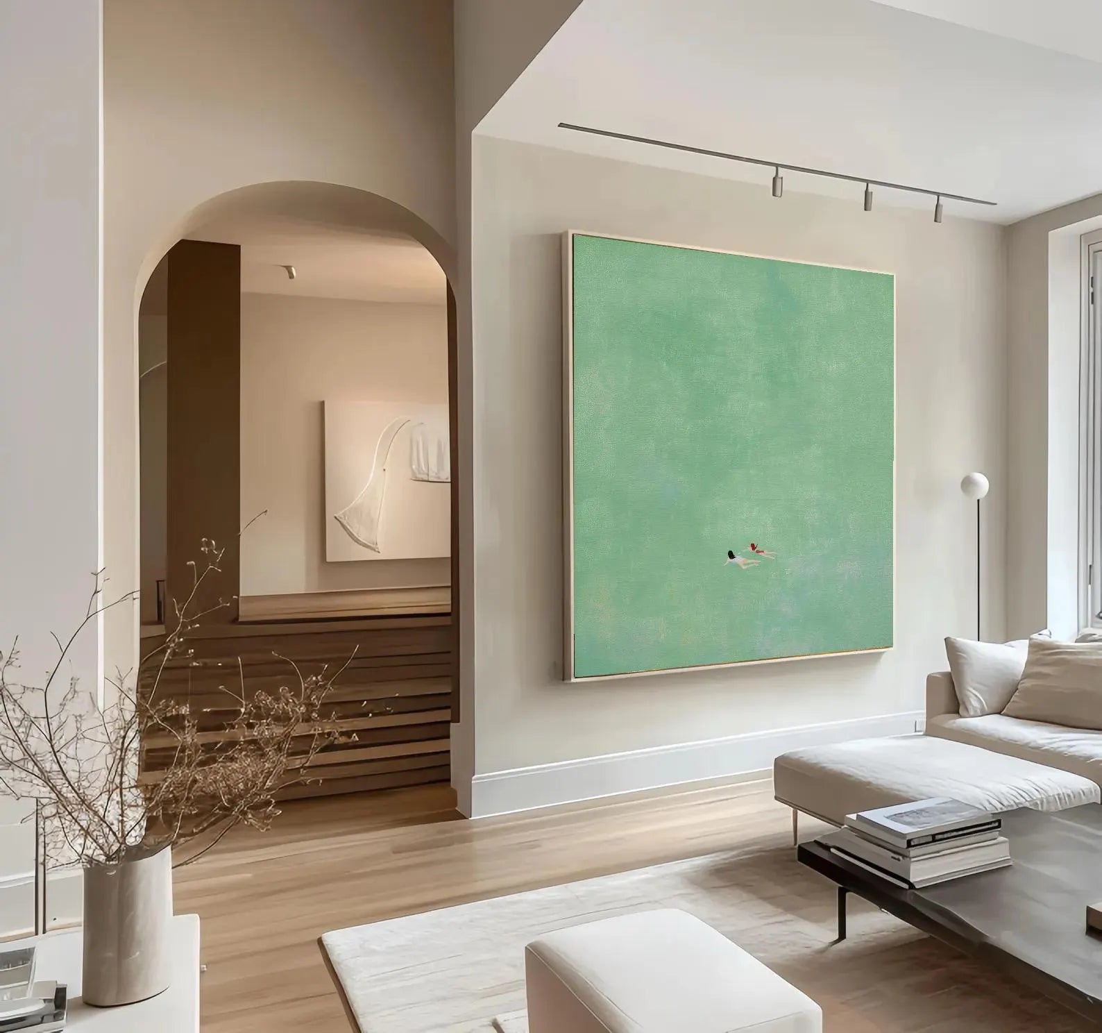 Figurative Swimming Scene Art | Airy Calm