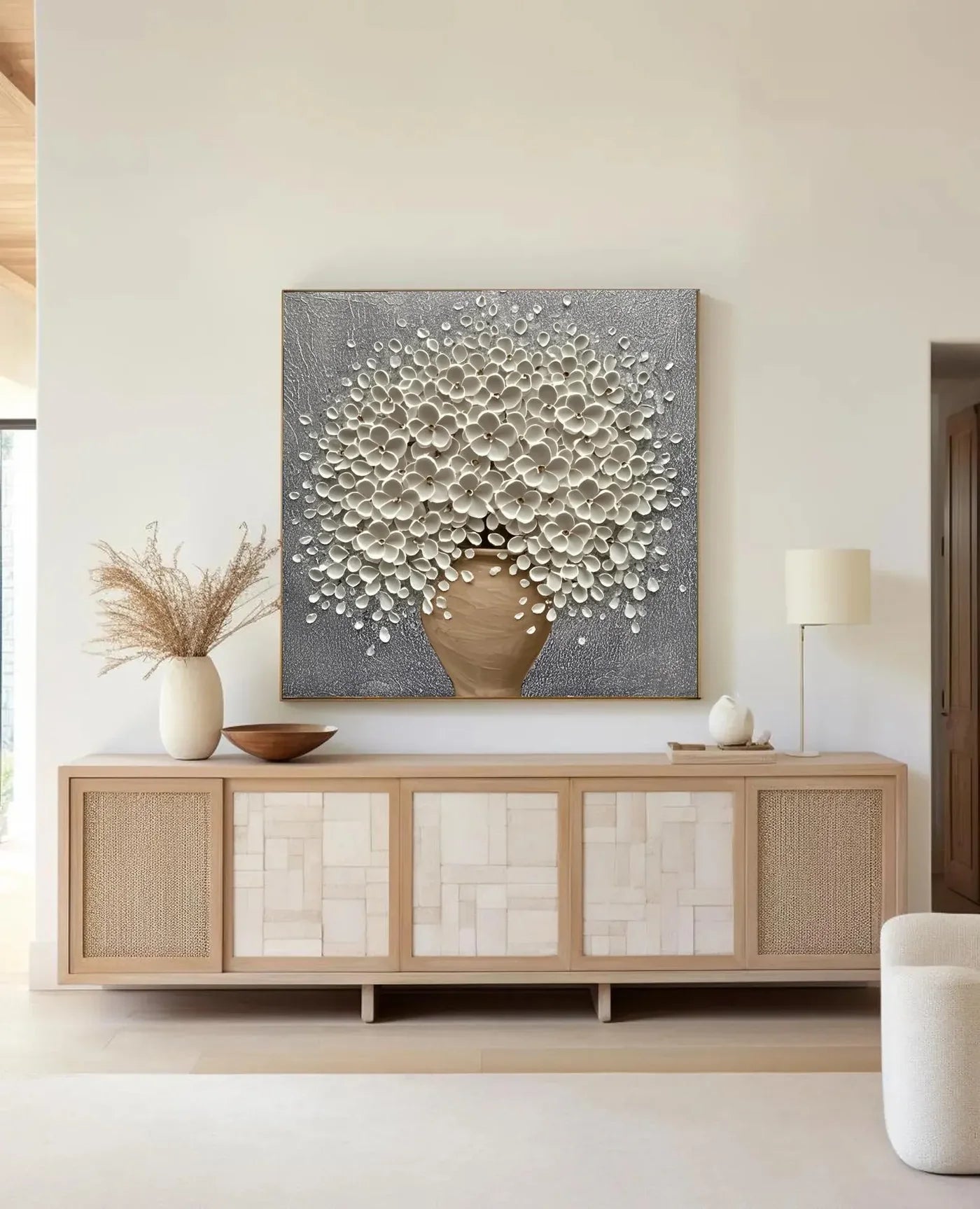 Textured Blossom Grandeur | Luminous Sophistication