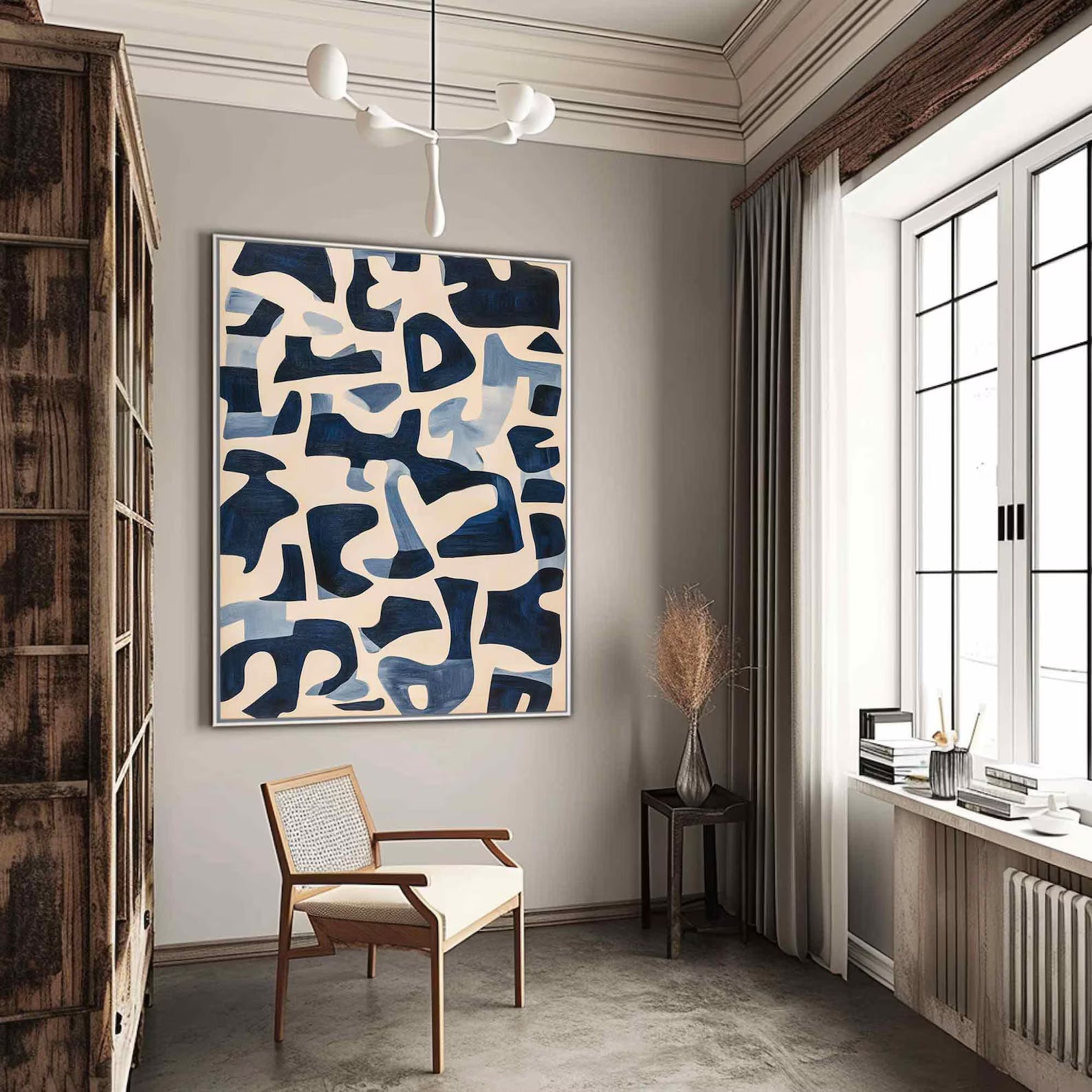 Textured Abstract Geometry | Navy Tones