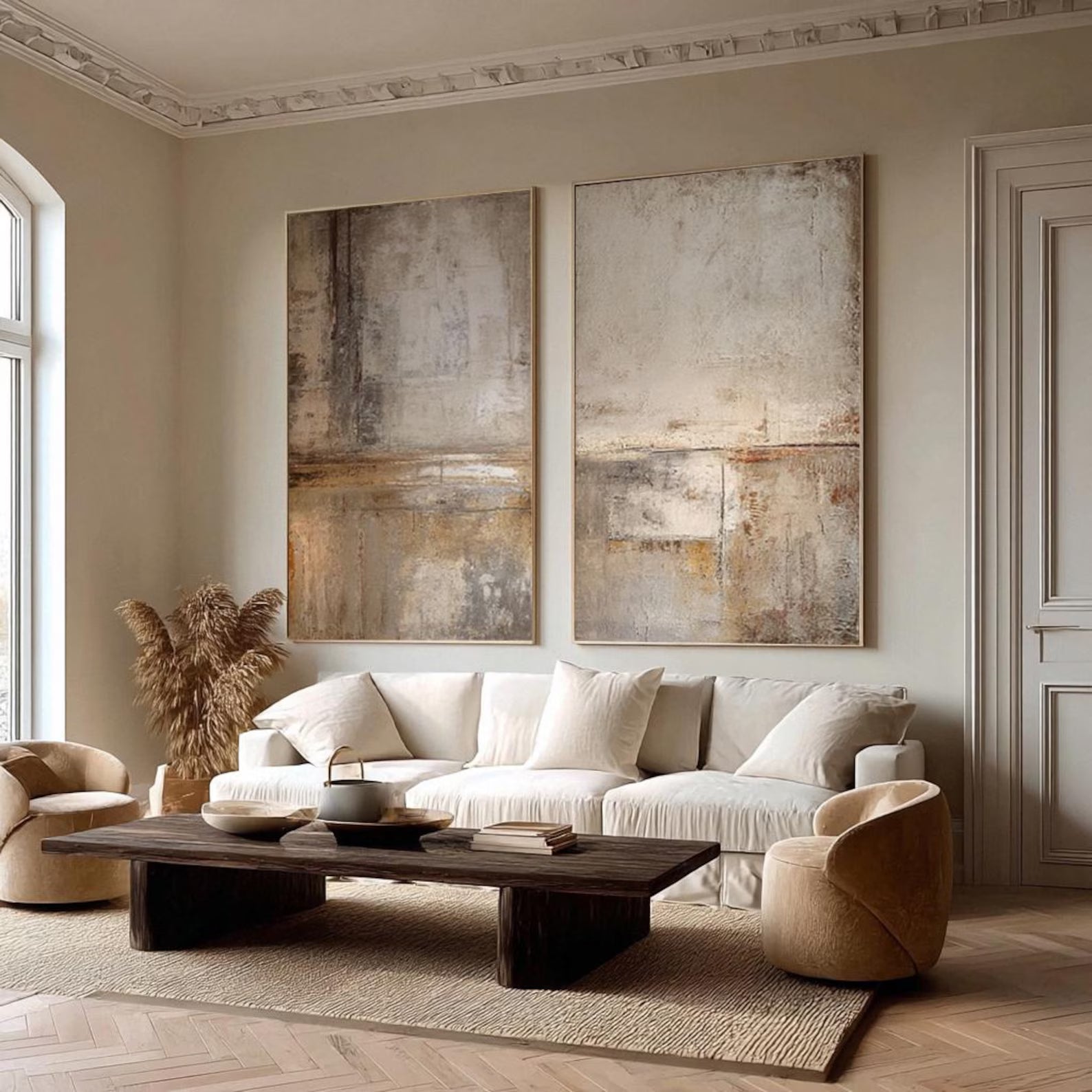 Weathered Earth Tones | Textured Pair