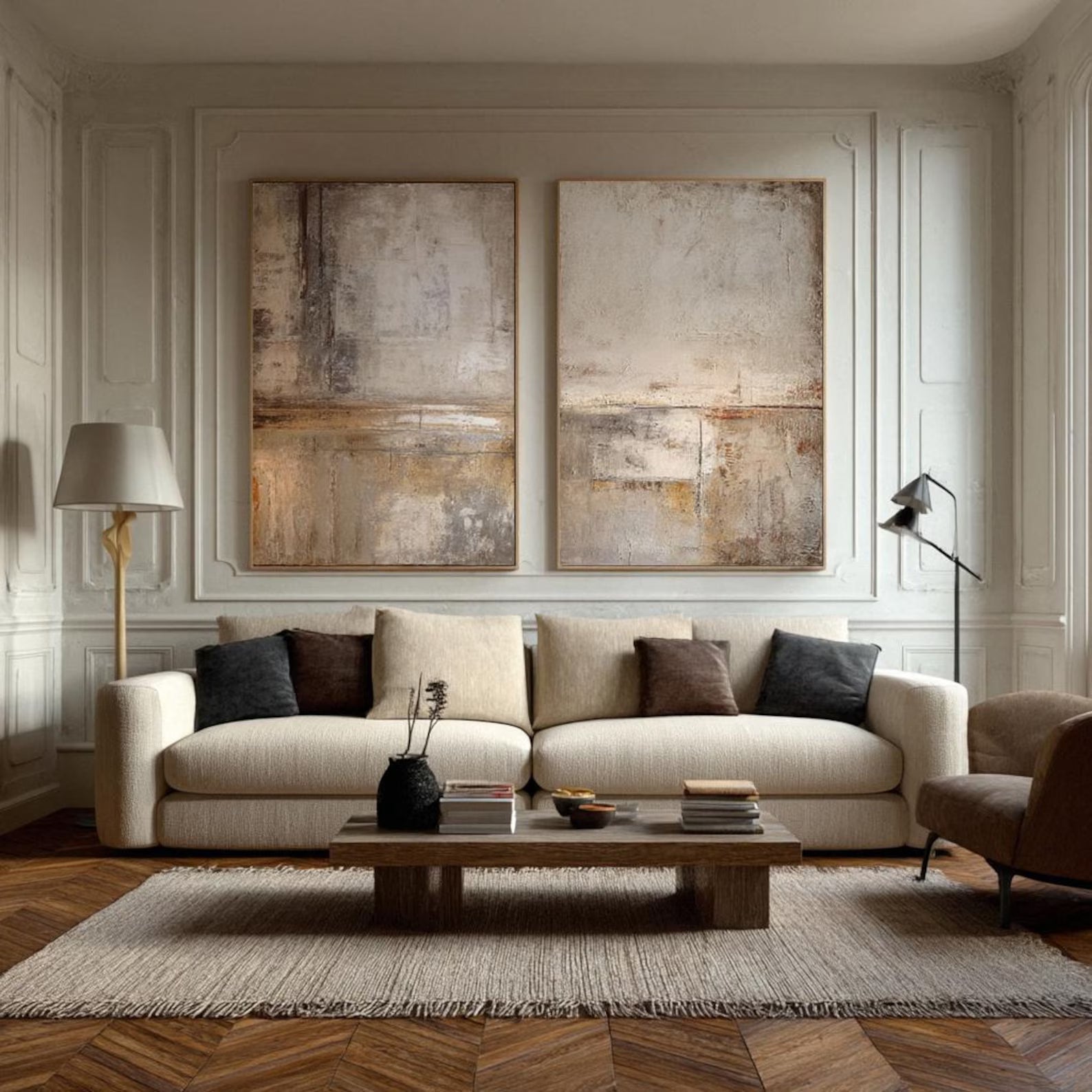 Weathered Earth Tones | Textured Pair