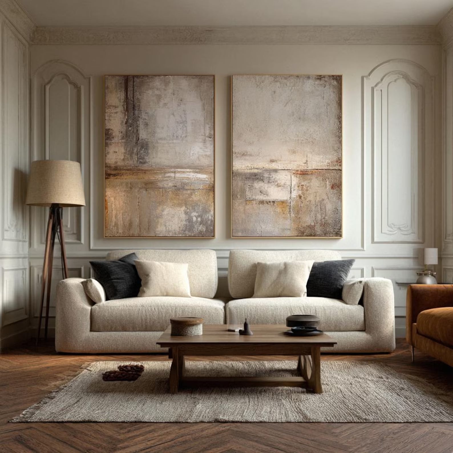 Weathered Earth Tones | Textured Pair