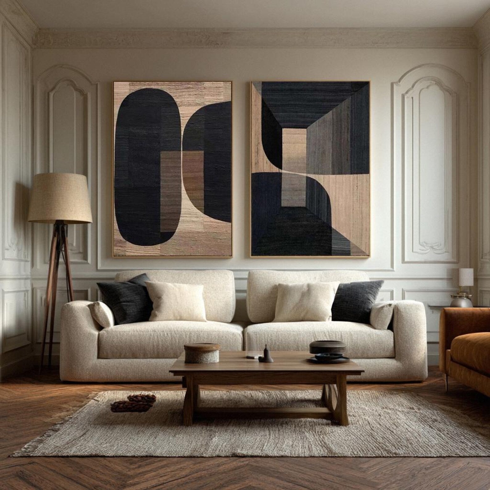 Bold Geometric Forms | Wood Texture