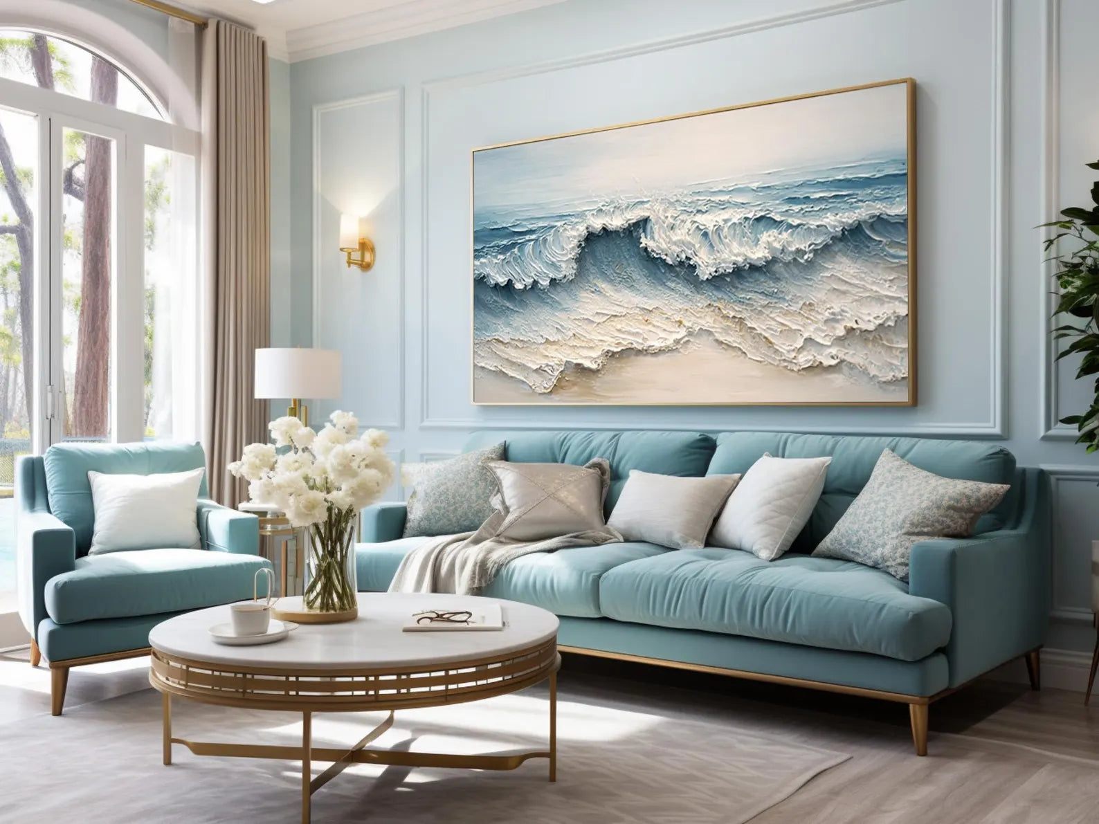 Textured Coastal Opulence | Blue Crest