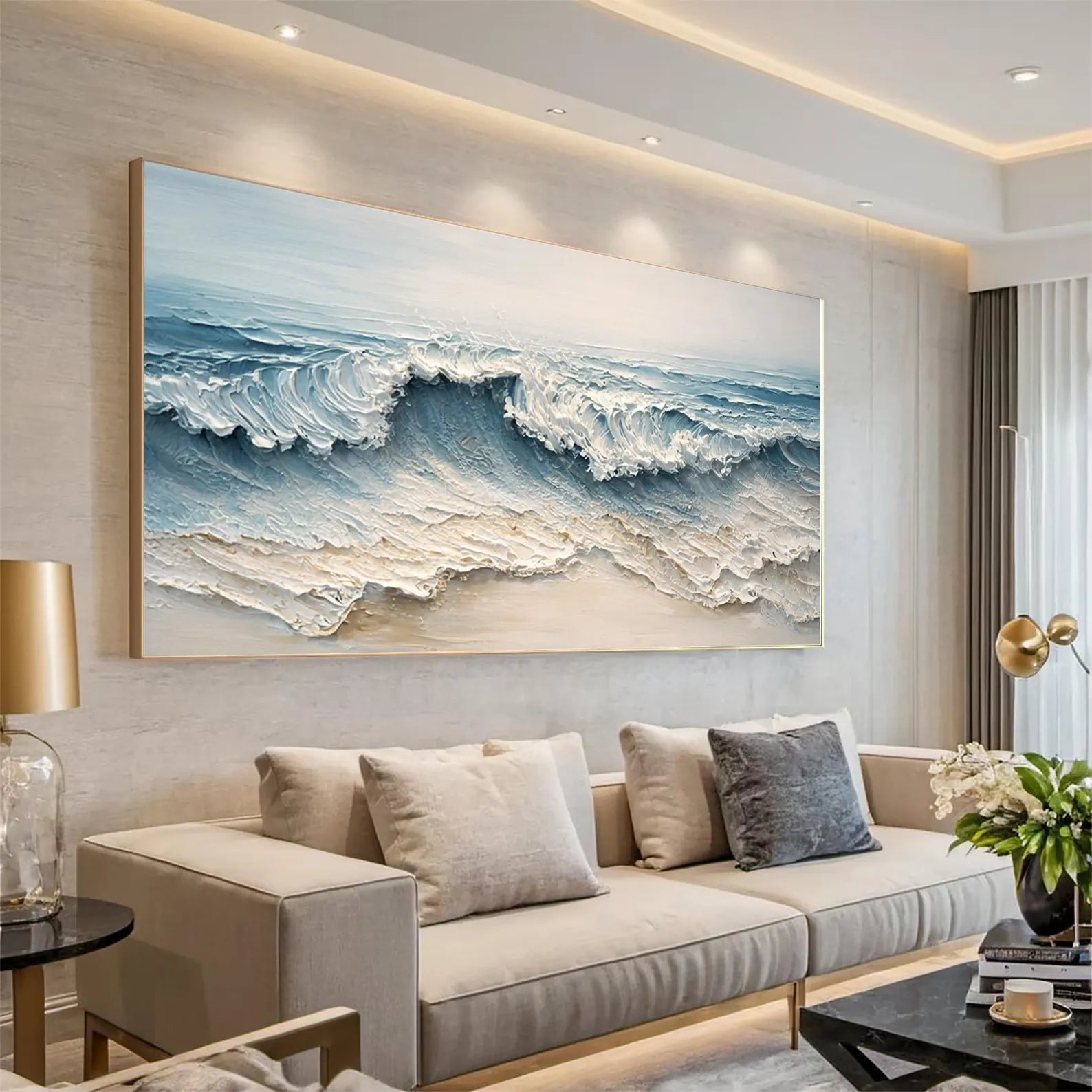 Textured Coastal Opulence | Blue Crest