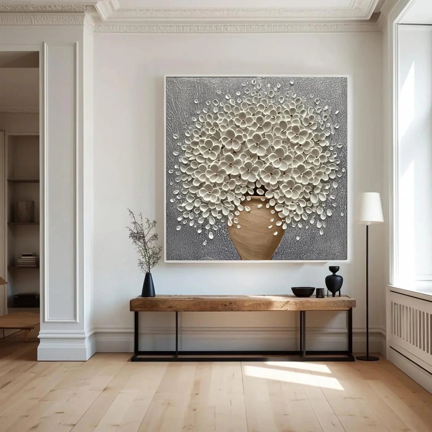 Textured Blossom Grandeur | Luminous Sophistication