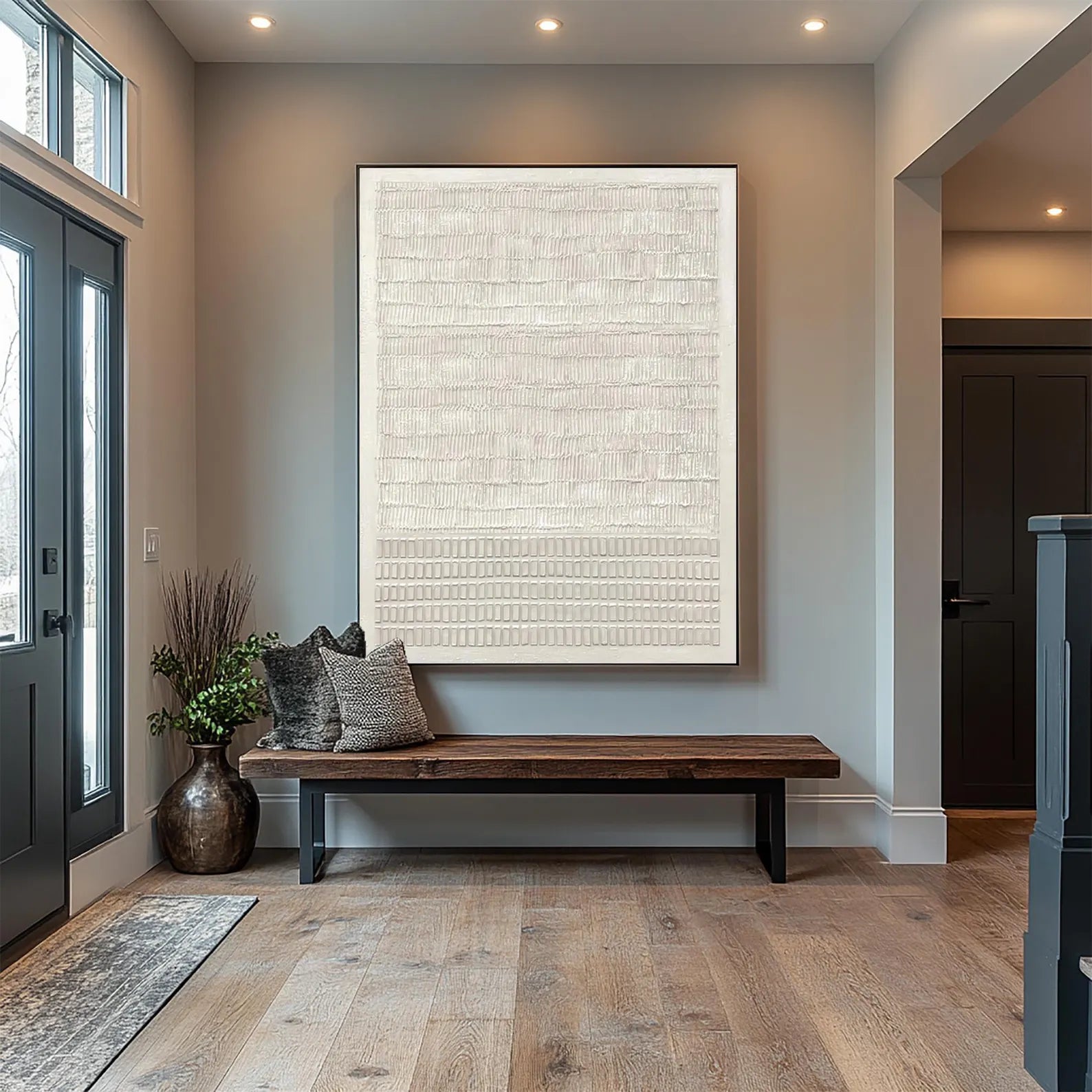 Textured Minimalist Grandeur | White Weave