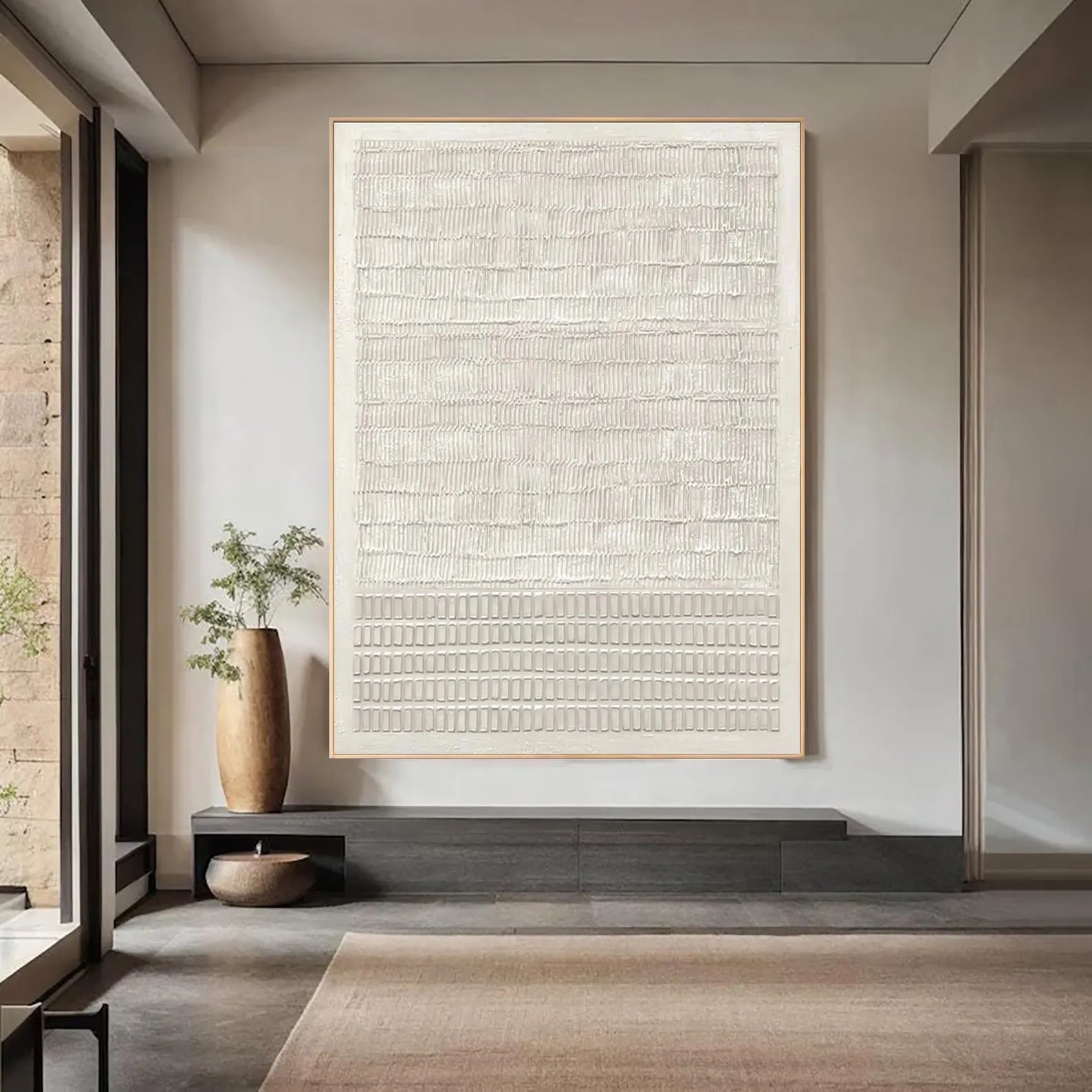 Textured Minimalist Grandeur | White Weave