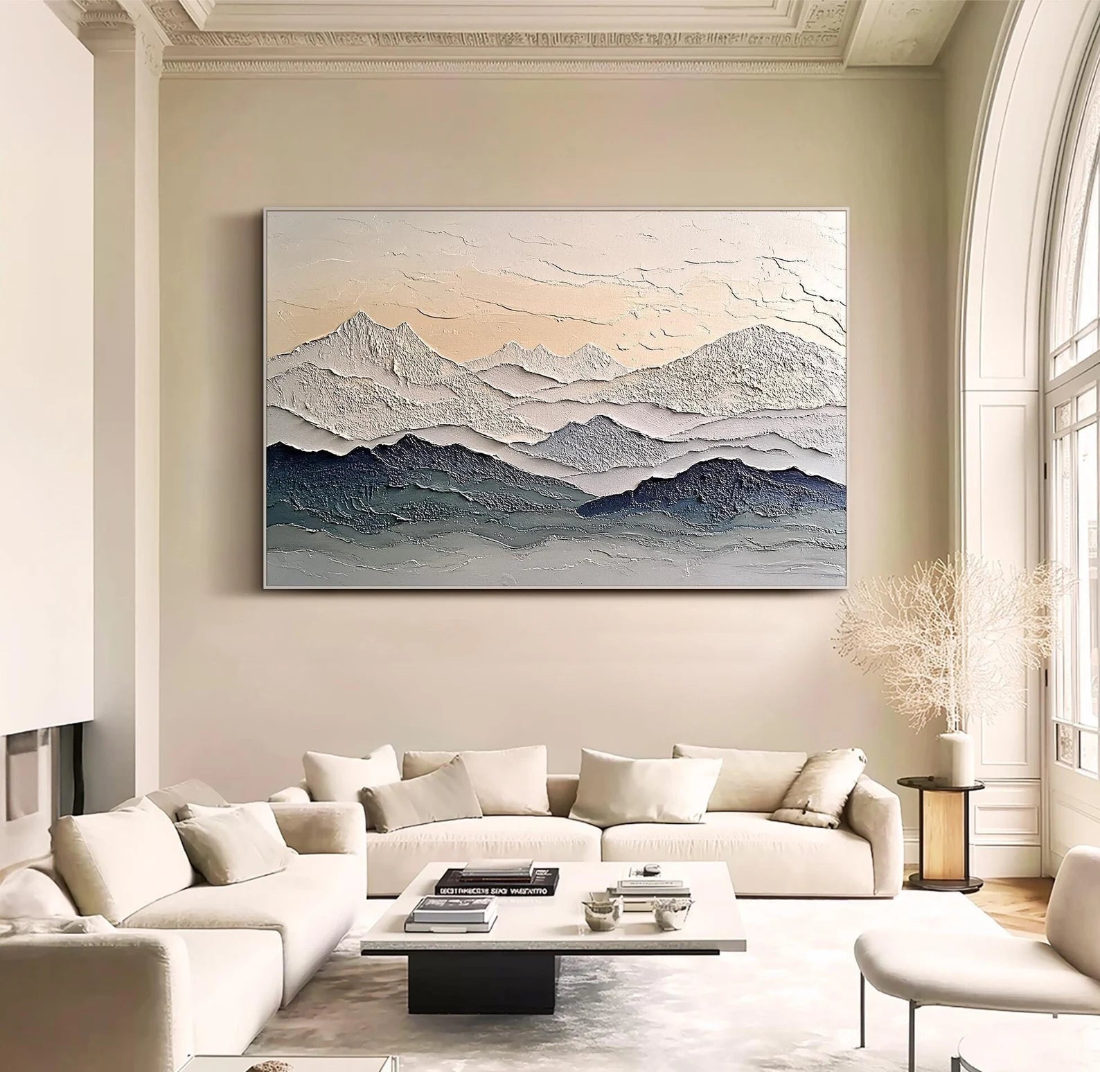 Textured Mountain Vista | Muted Tones