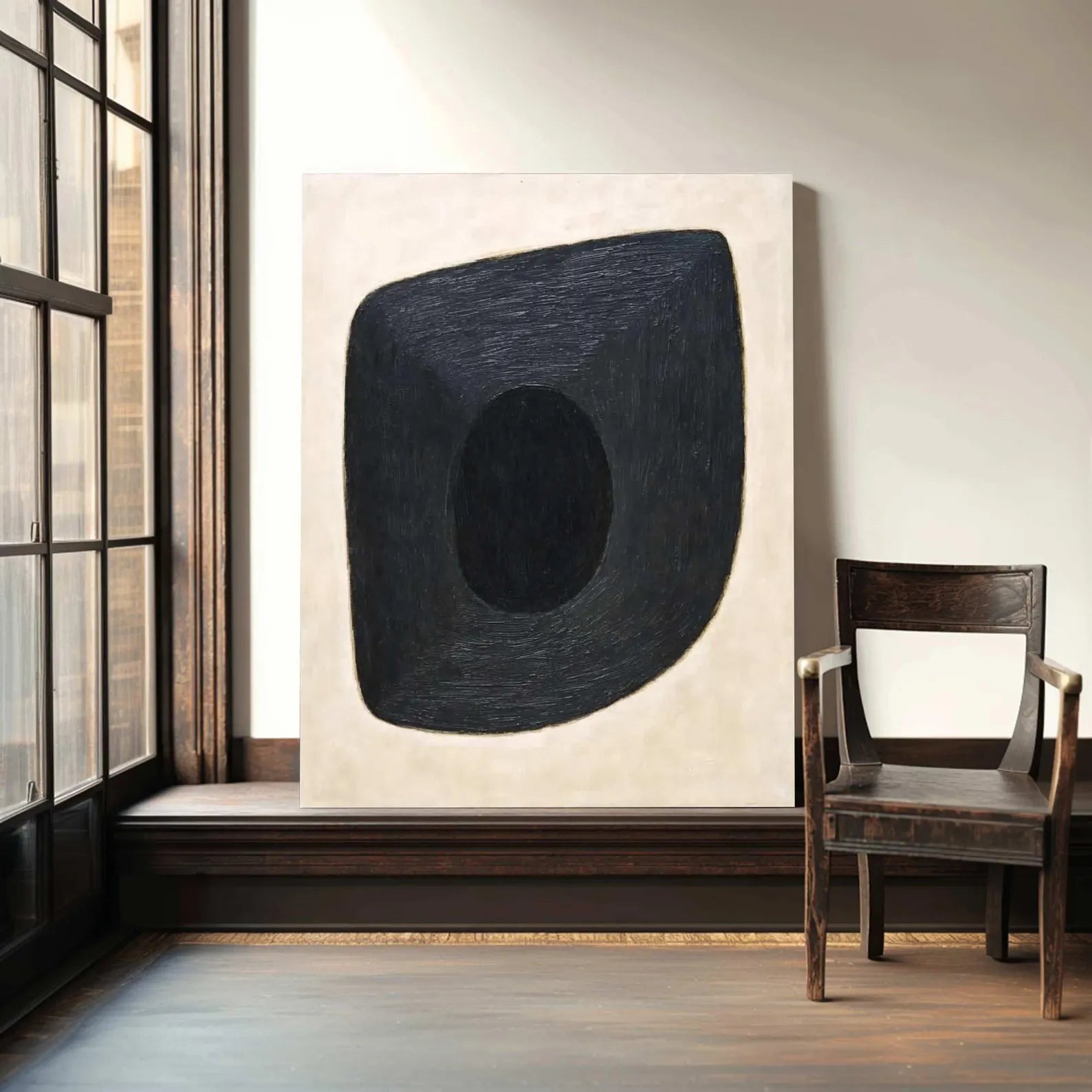 Geometric Monochrome Form | Bold Tranquility