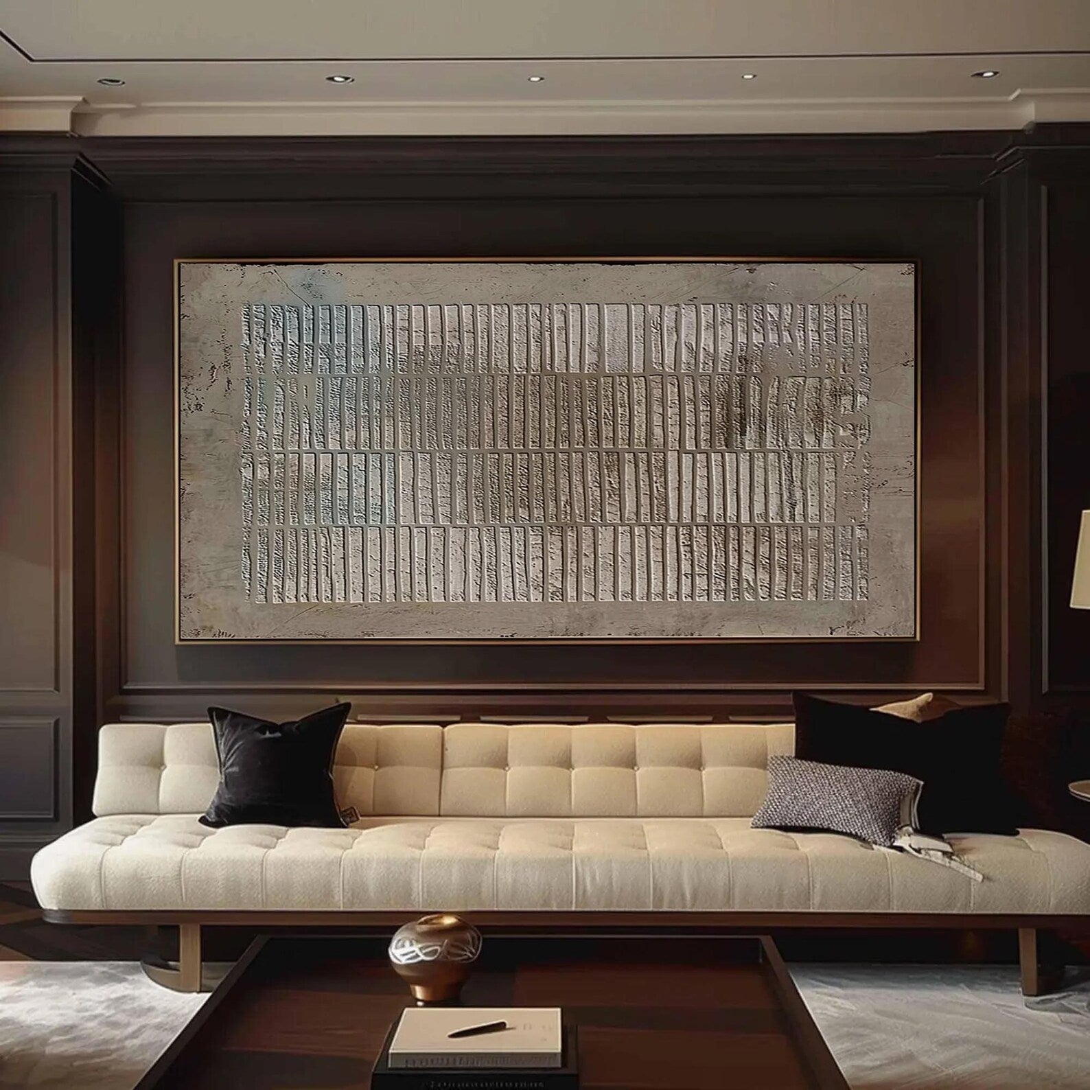 Textured Linear Earth Tones | Polished Calm