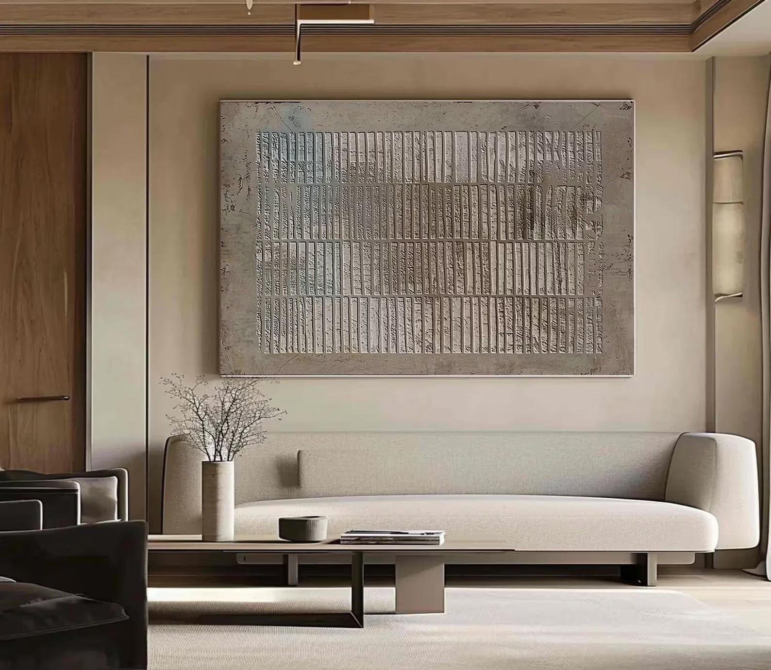Textured Linear Earth Tones | Polished Calm