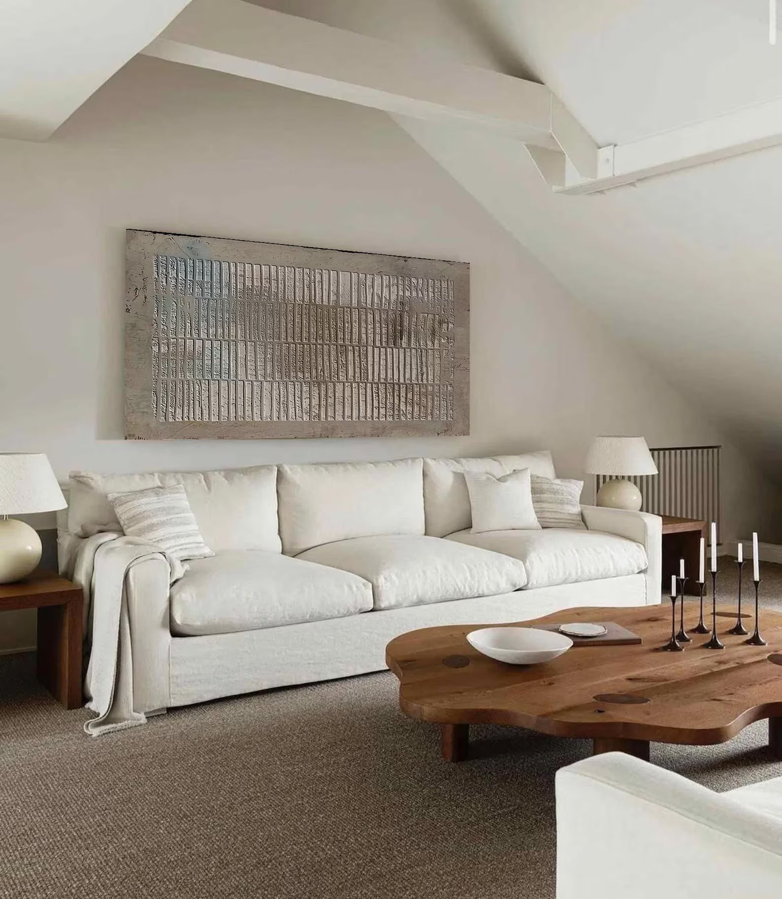 Textured Linear Earth Tones | Polished Calm