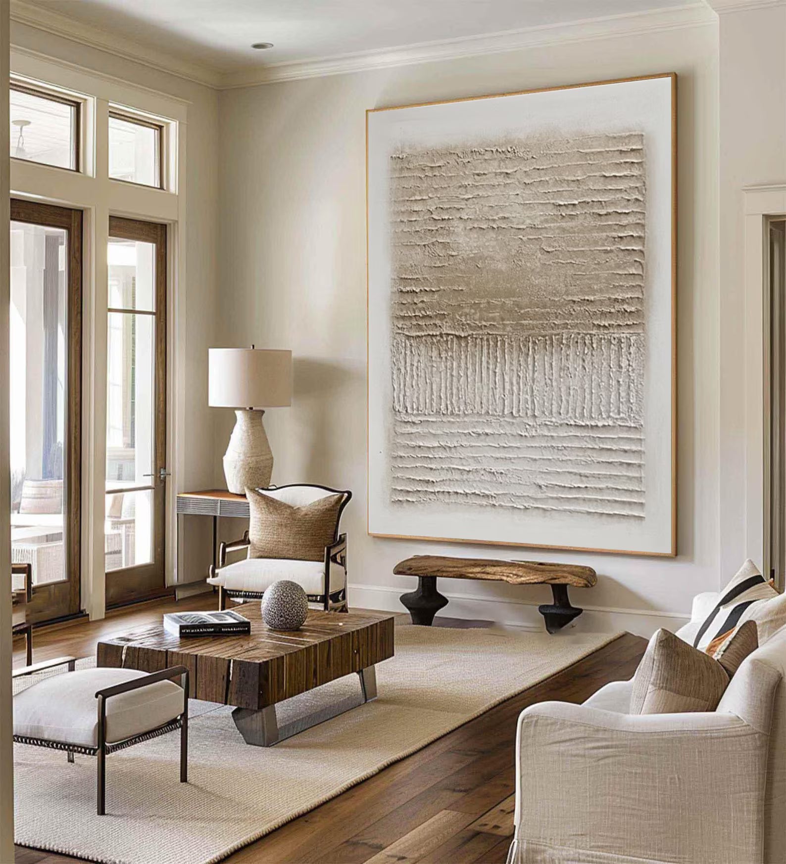 Textured Layered Serenity | Beige Rhythm