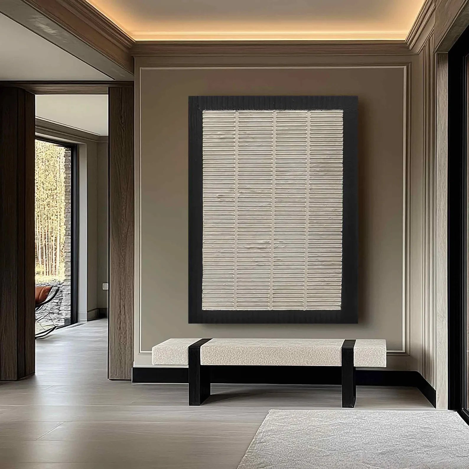 Textured Linear-Neutral Art | Subtle Sophistication