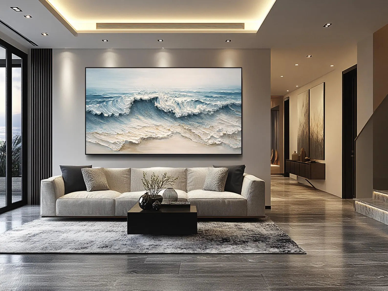 Textured Coastal Opulence | Blue Crest