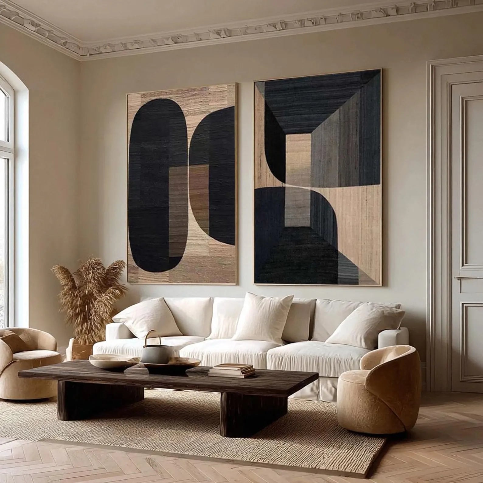 Bold Geometric Forms | Wood Texture
