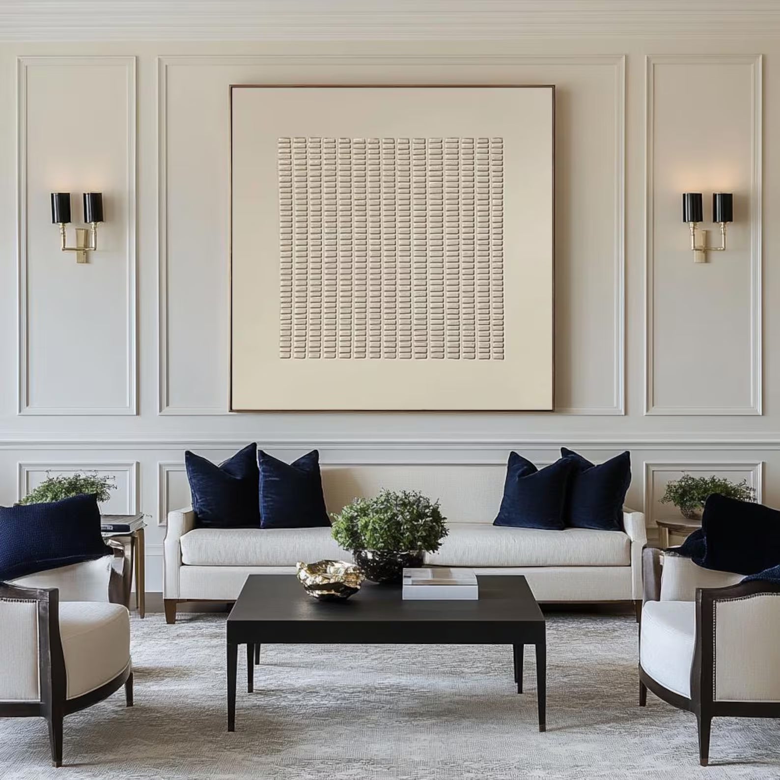 Textured Grid Art | Understated Peace